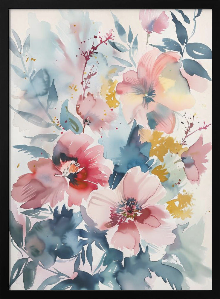 wall-art-print-canvas-poster-framed-Watercolour Floral , By Andreas Magnusson-3