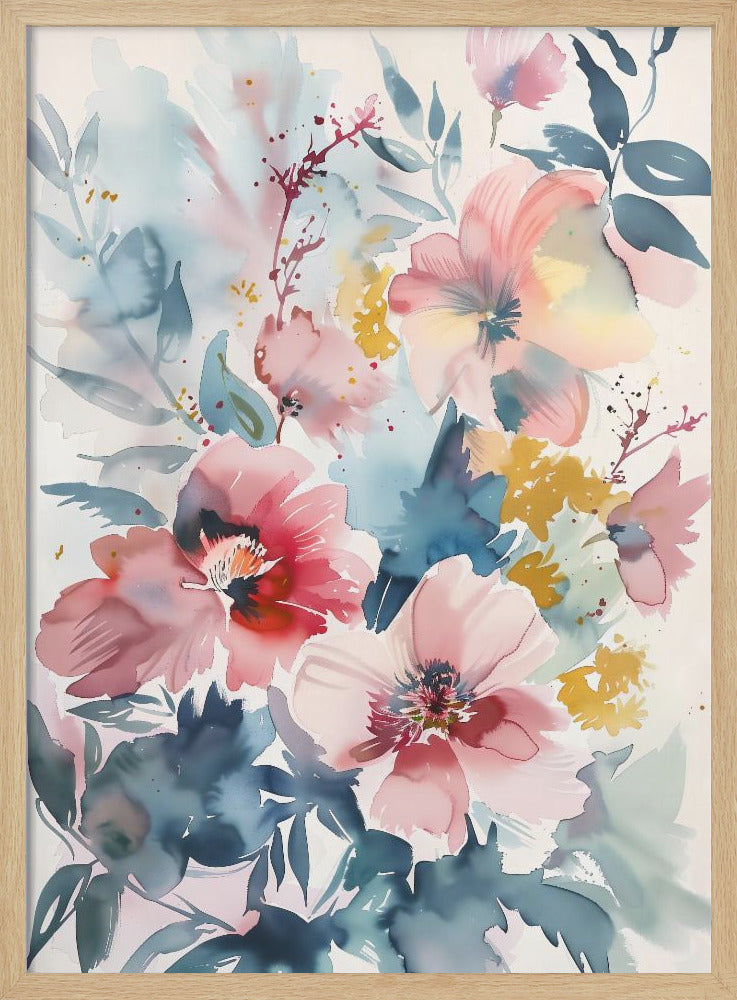 wall-art-print-canvas-poster-framed-Watercolour Floral , By Andreas Magnusson-4