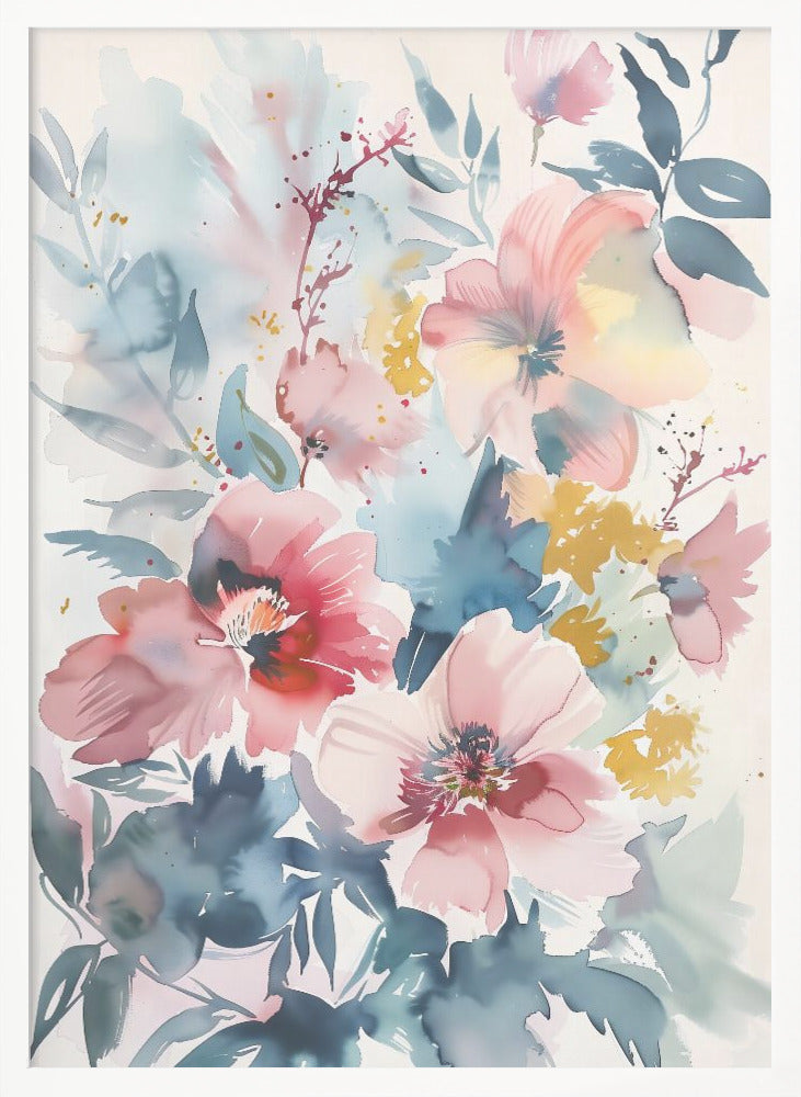 wall-art-print-canvas-poster-framed-Watercolour Floral , By Andreas Magnusson-5