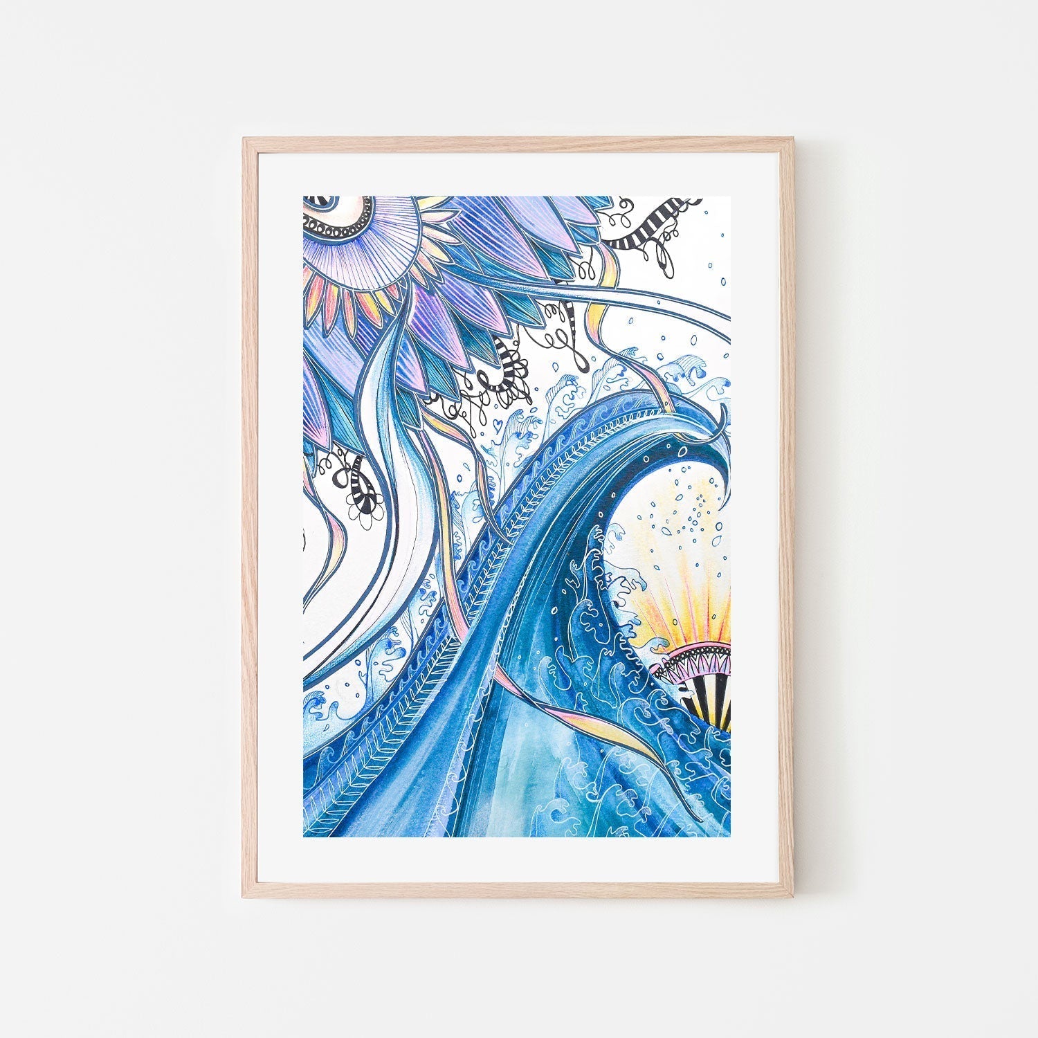 wall-art-print-canvas-poster-framed-Wave , By Sarah Carlton Art-GIOIA-WALL-ART