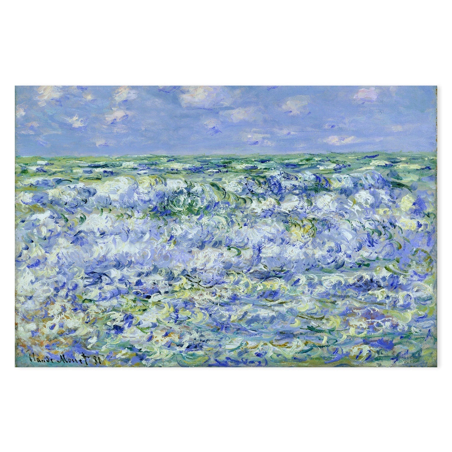 wall-art-print-canvas-poster-framed-Waves Breaking 1881 , By Monet-by-Gioia Wall Art-Gioia Wall Art