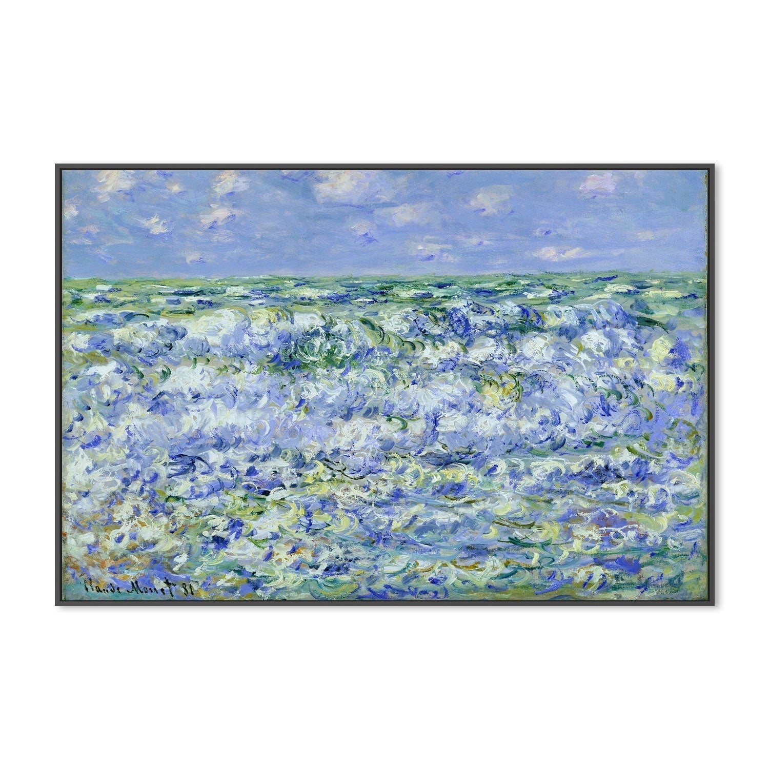 wall-art-print-canvas-poster-framed-Waves Breaking 1881 , By Monet-by-Gioia Wall Art-Gioia Wall Art