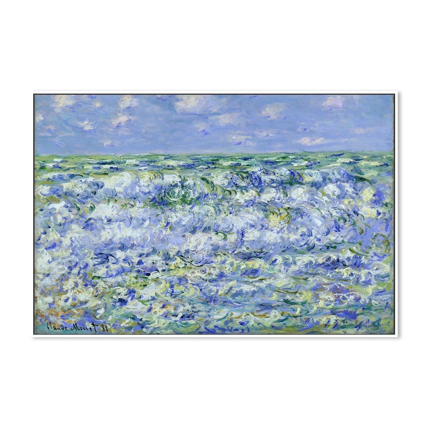 wall-art-print-canvas-poster-framed-Waves Breaking 1881 , By Monet-by-Gioia Wall Art-Gioia Wall Art