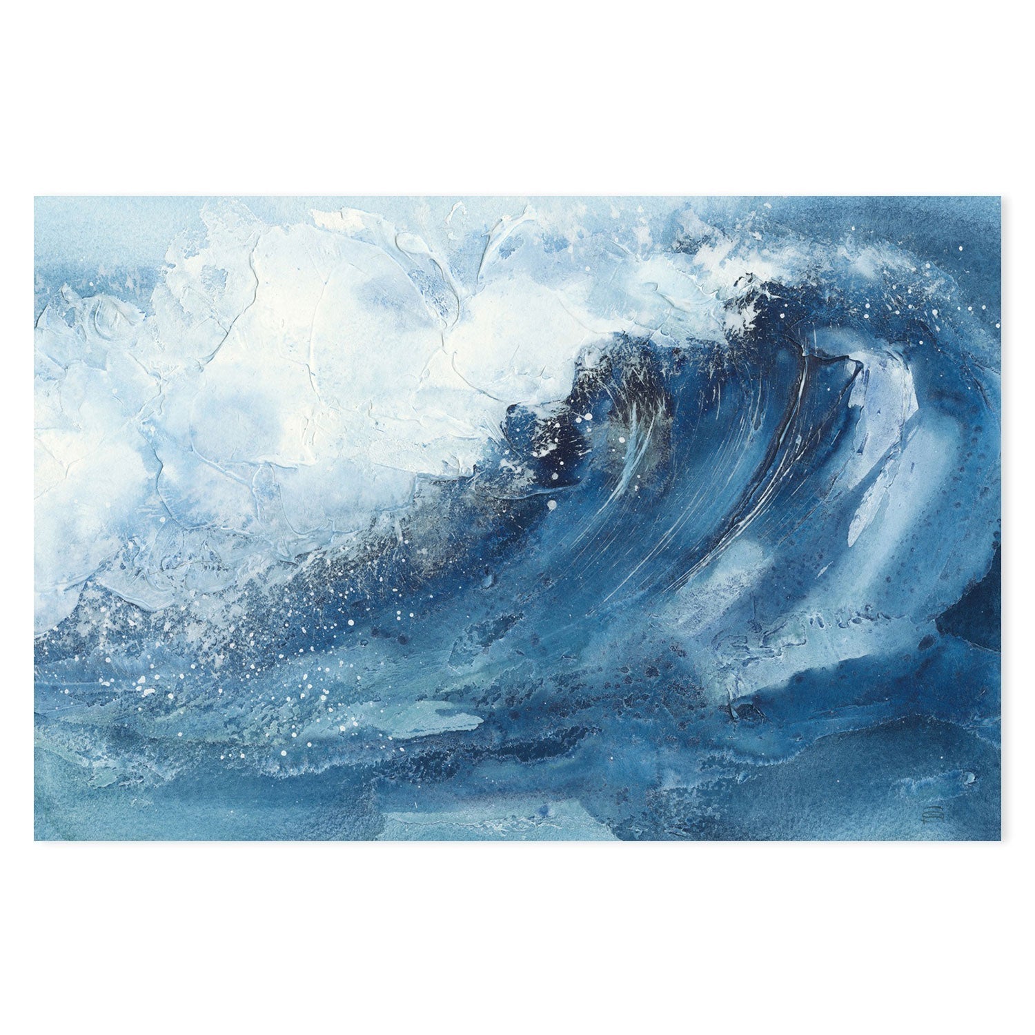 wall-art-print-canvas-poster-framed-Waves, Style A & D, Set of 2-by-Chris Paschke-Gioia Wall Art