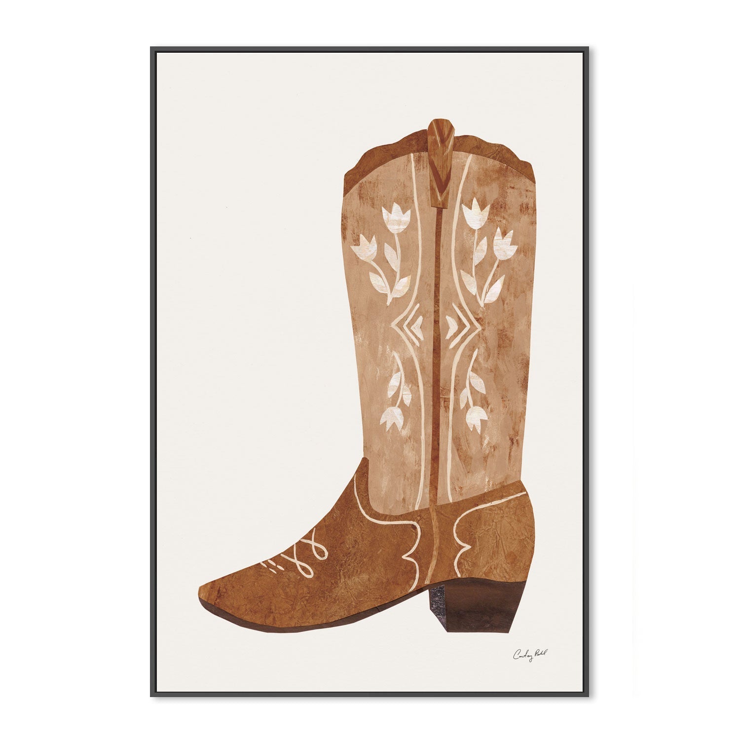 wall-art-print-canvas-poster-framed-Western Cowgirl Boot , By Courtney Prahl-3