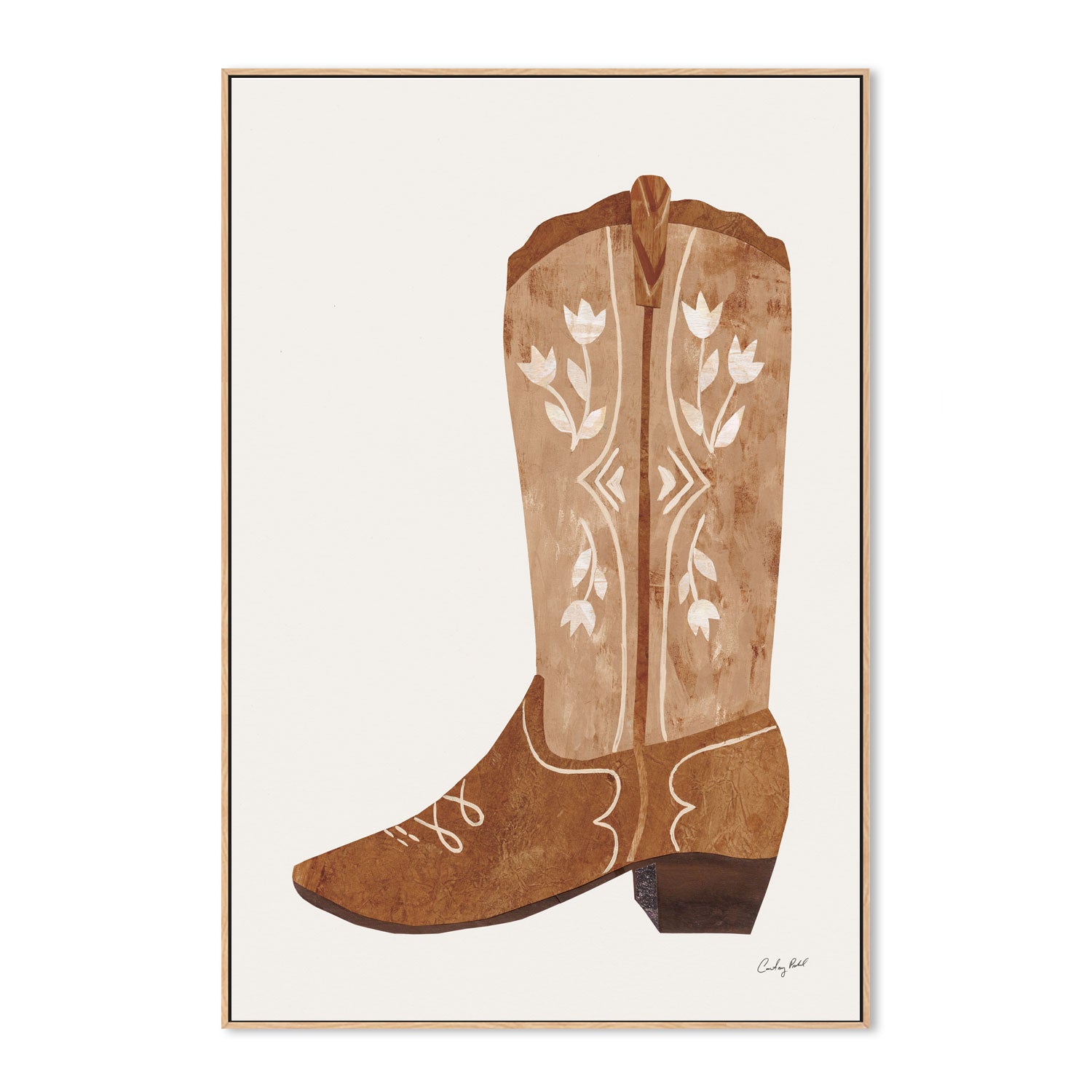 wall-art-print-canvas-poster-framed-Western Cowgirl Boot , By Courtney Prahl-4