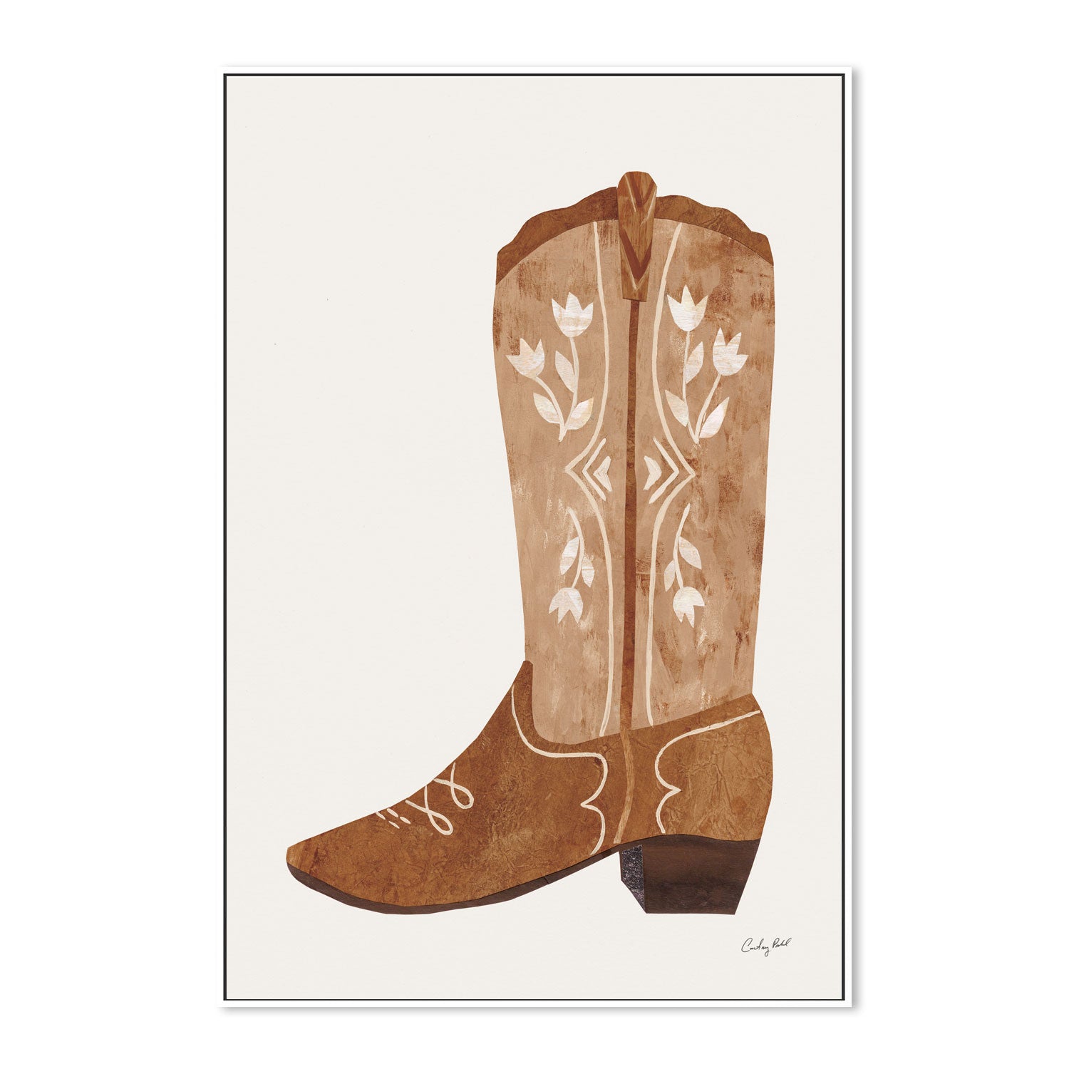 wall-art-print-canvas-poster-framed-Western Cowgirl Boot , By Courtney Prahl-5