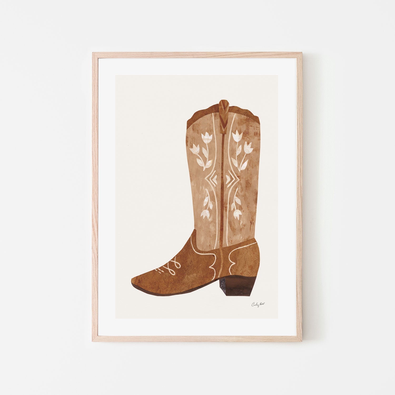 wall-art-print-canvas-poster-framed-Western Cowgirl Boot , By Courtney Prahl-6