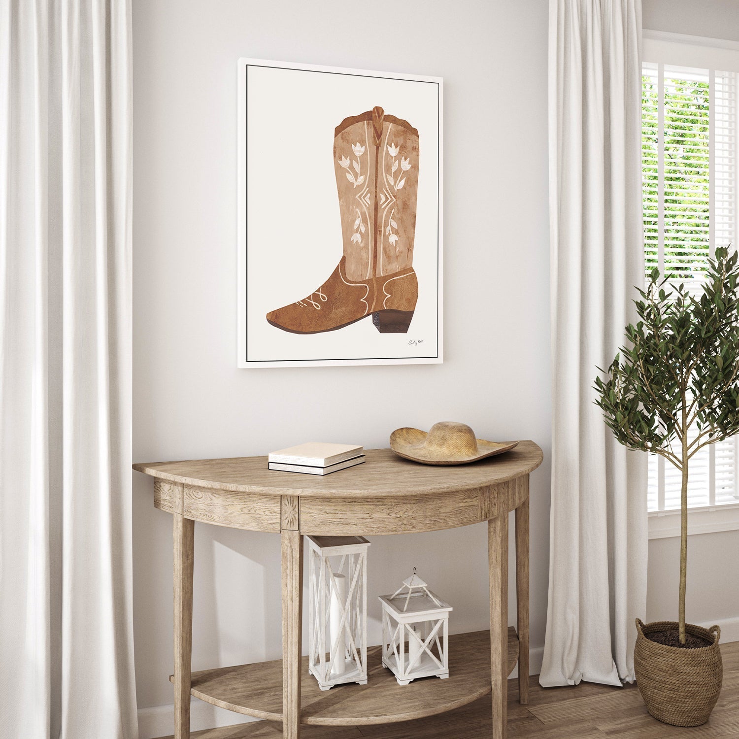 wall-art-print-canvas-poster-framed-Western Cowgirl Boot , By Courtney Prahl-7