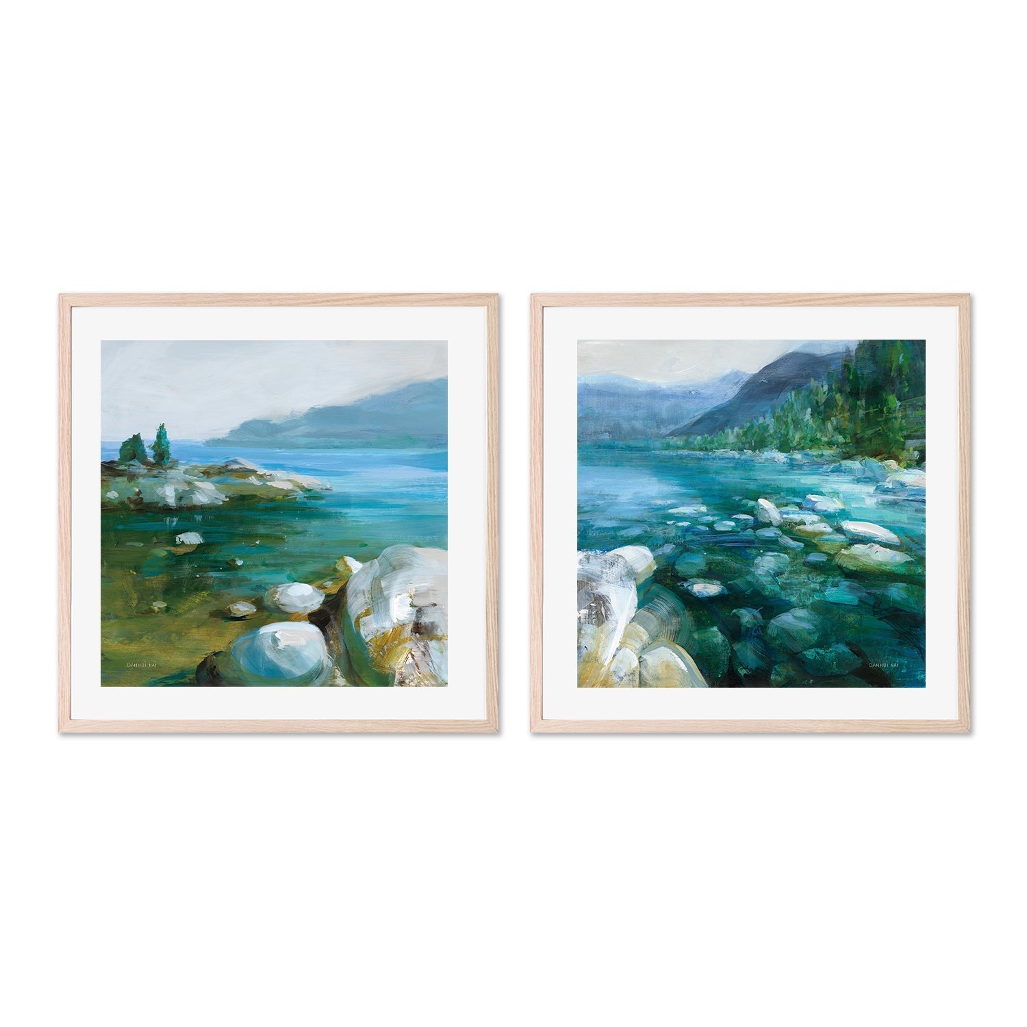 wall-art-print-canvas-poster-framed-Western Lake, Style A & B, Set Of 2 , By Danhui Nai-6