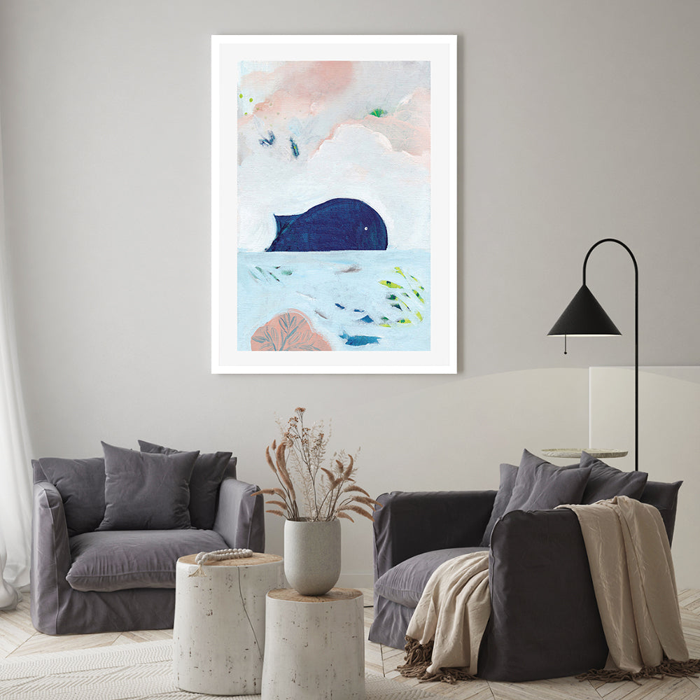 wall-art-print-canvas-poster-framed-Whale On The Horizon , By Nikita Jariwala-GIOIA-WALL-ART