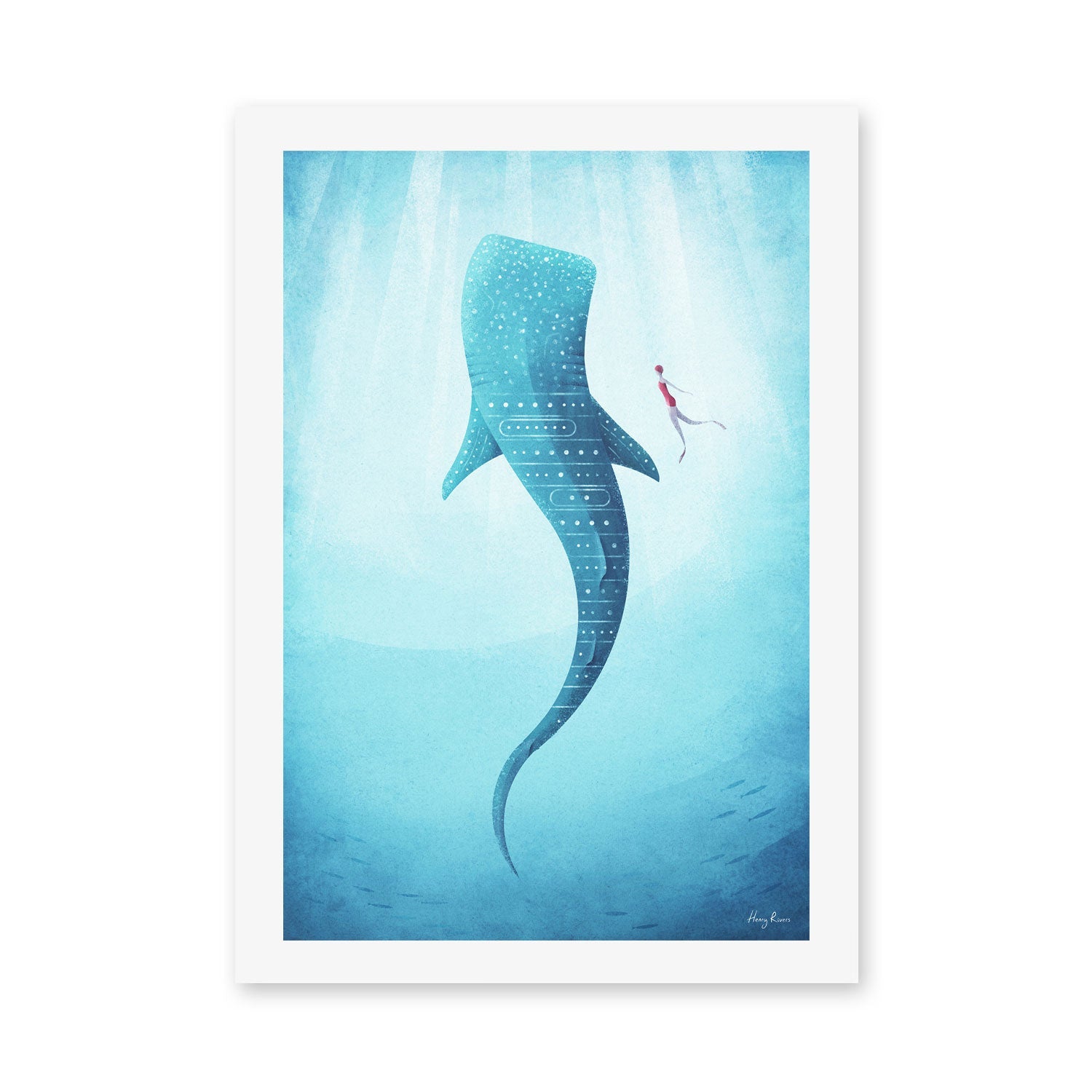 wall-art-print-canvas-poster-framed-Whale Shark , By Henry Rivers-GIOIA-WALL-ART