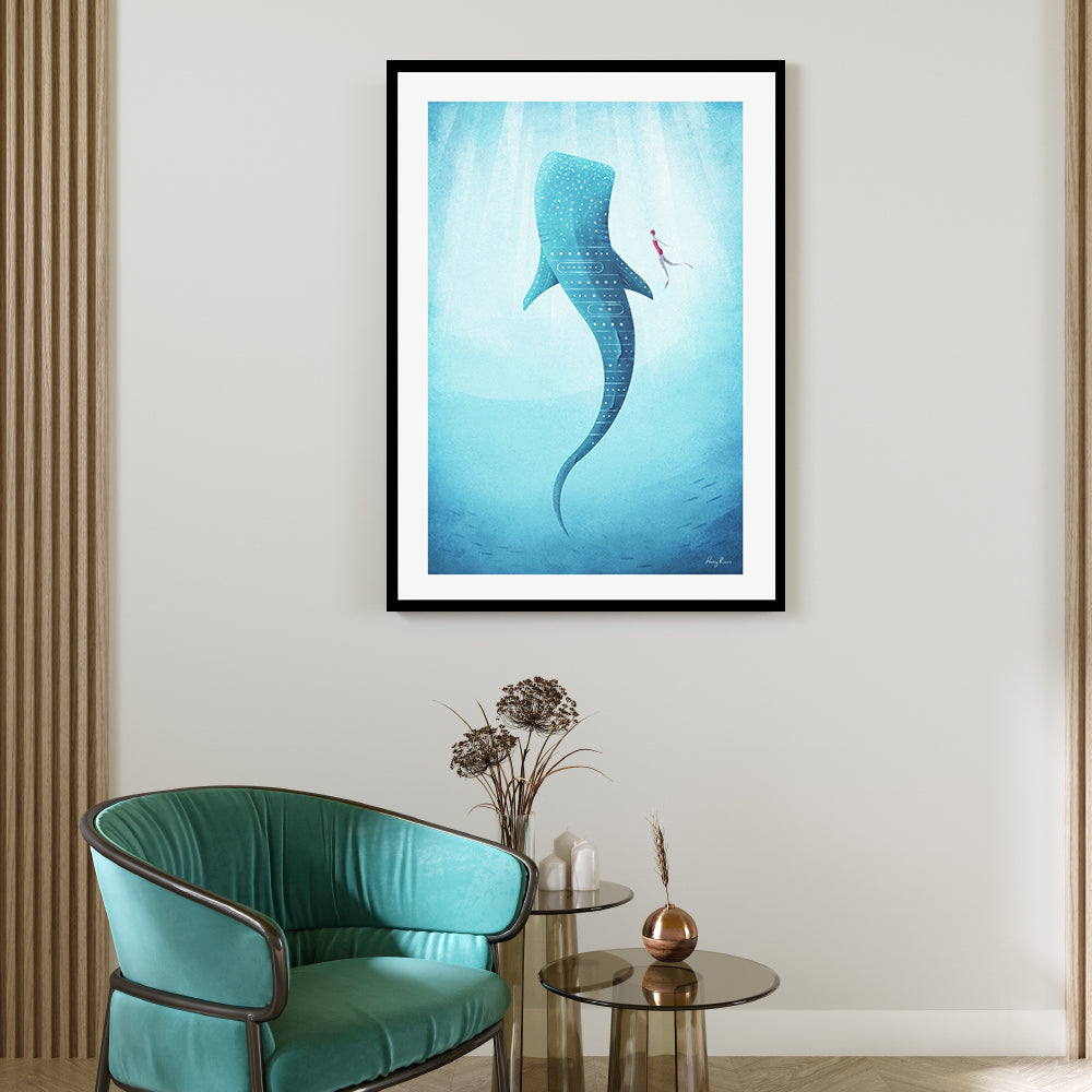 wall-art-print-canvas-poster-framed-Whale Shark , By Henry Rivers-GIOIA-WALL-ART