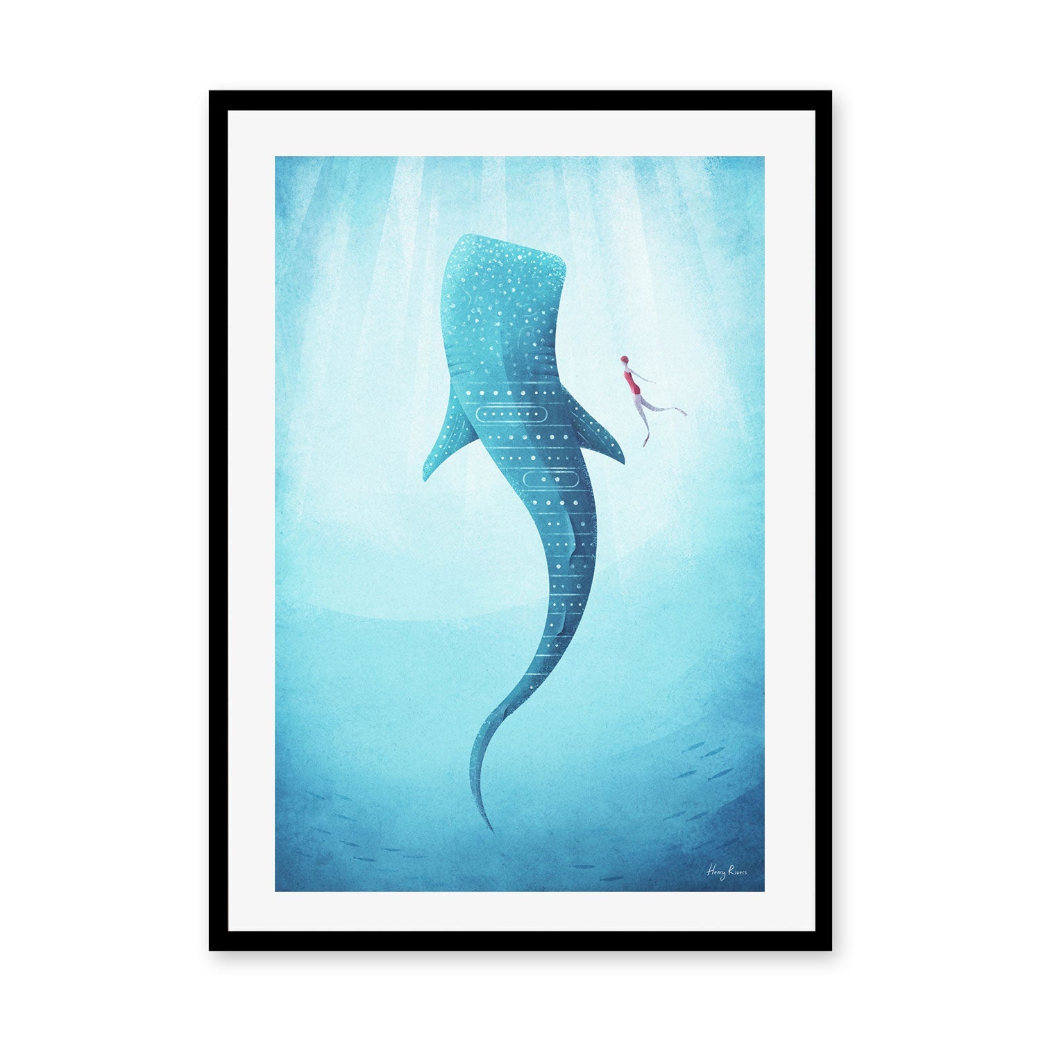 wall-art-print-canvas-poster-framed-Whale Shark , By Henry Rivers-GIOIA-WALL-ART