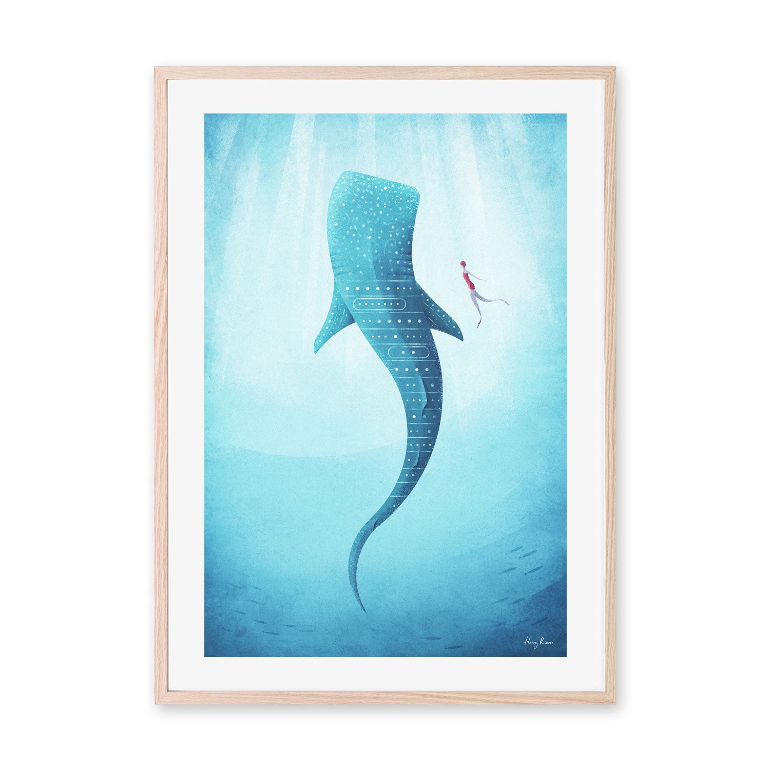 wall-art-print-canvas-poster-framed-Whale Shark , By Henry Rivers-GIOIA-WALL-ART