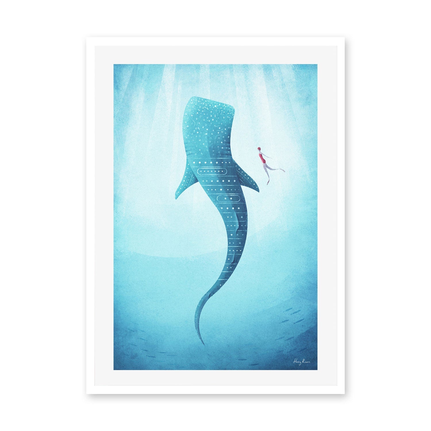 wall-art-print-canvas-poster-framed-Whale Shark , By Henry Rivers-GIOIA-WALL-ART