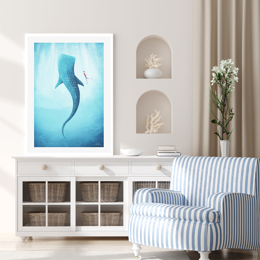 wall-art-print-canvas-poster-framed-Whale Shark , By Henry Rivers-GIOIA-WALL-ART