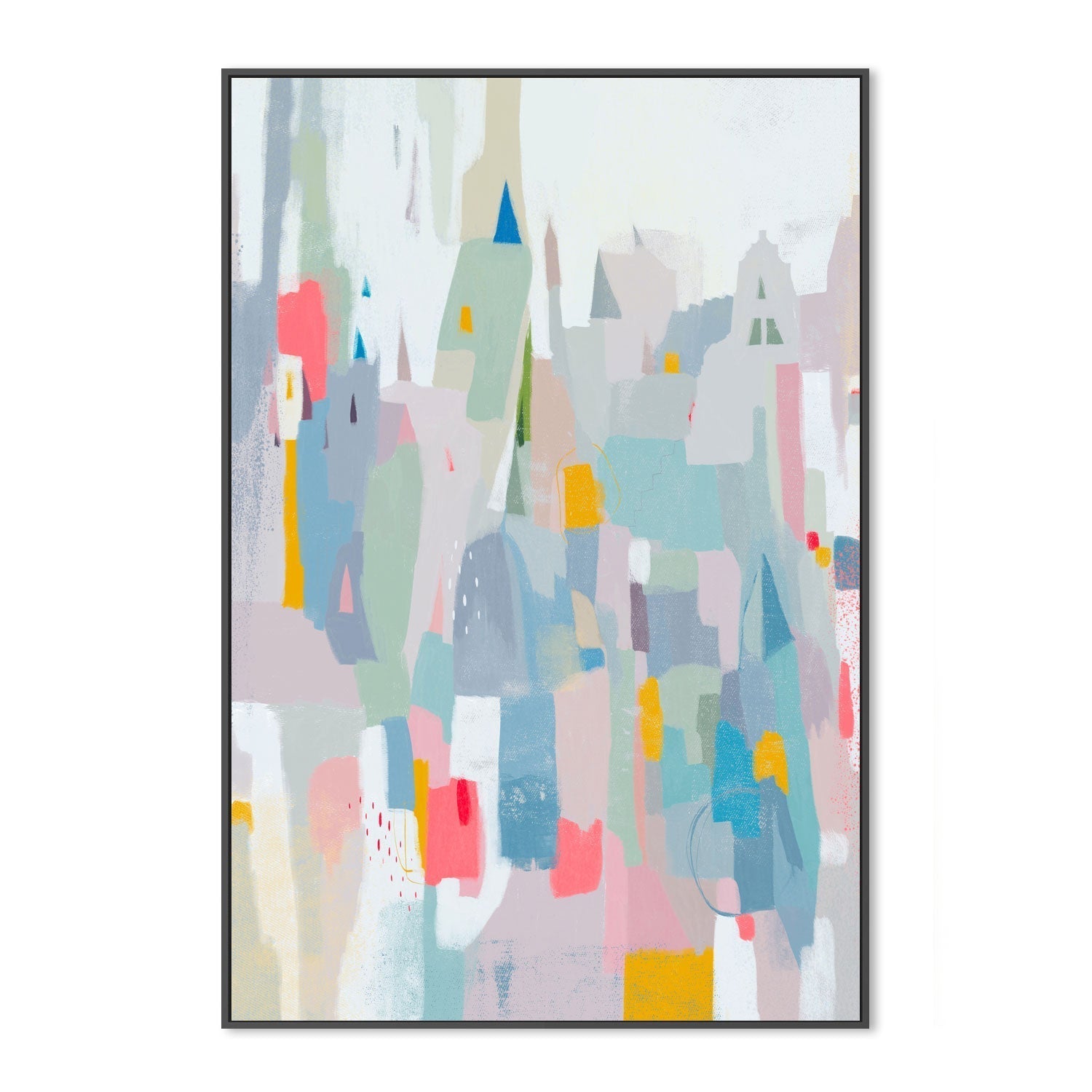 wall-art-print-canvas-poster-framed-Whimsical Cityscape, Style A , By Nikita Jariwala-GIOIA-WALL-ART