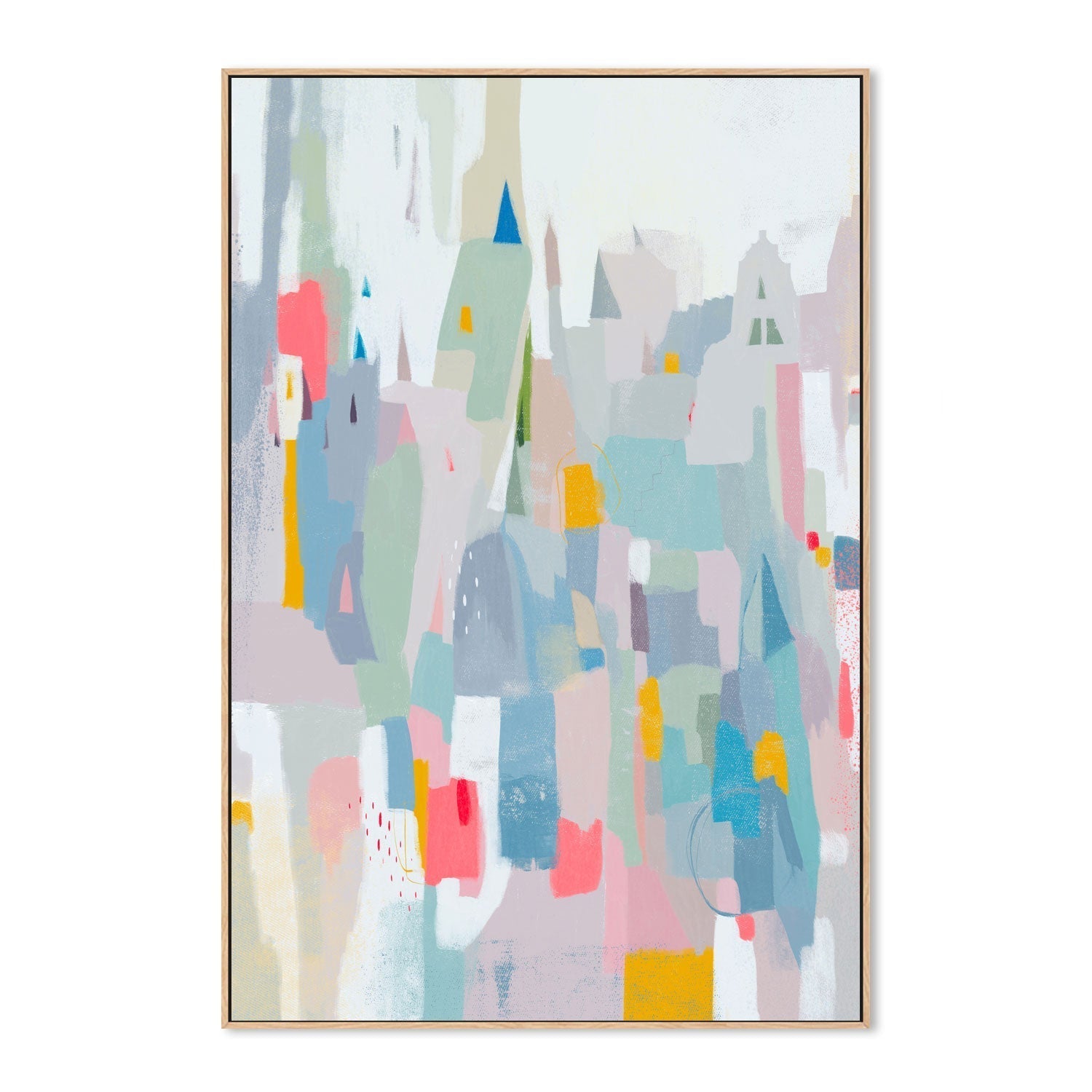 wall-art-print-canvas-poster-framed-Whimsical Cityscape, Style A , By Nikita Jariwala-GIOIA-WALL-ART