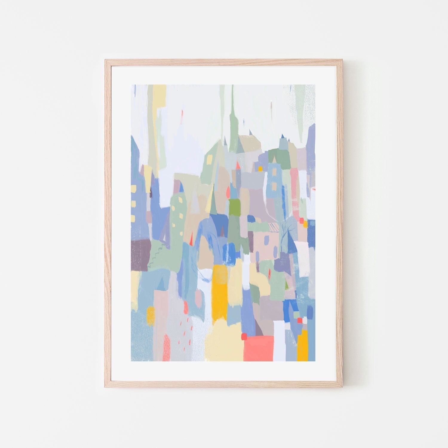 wall-art-print-canvas-poster-framed-Whimsical Cityscape, Style B , By Nikita Jariwala-GIOIA-WALL-ART