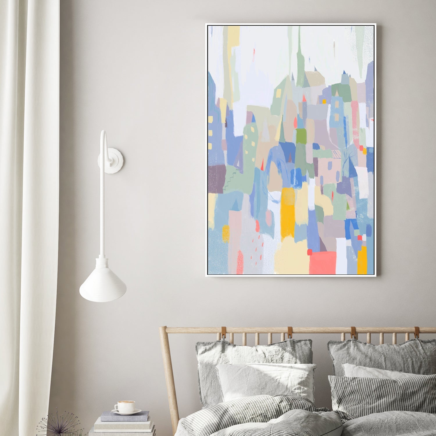 wall-art-print-canvas-poster-framed-Whimsical Cityscape, Style B , By Nikita Jariwala-GIOIA-WALL-ART