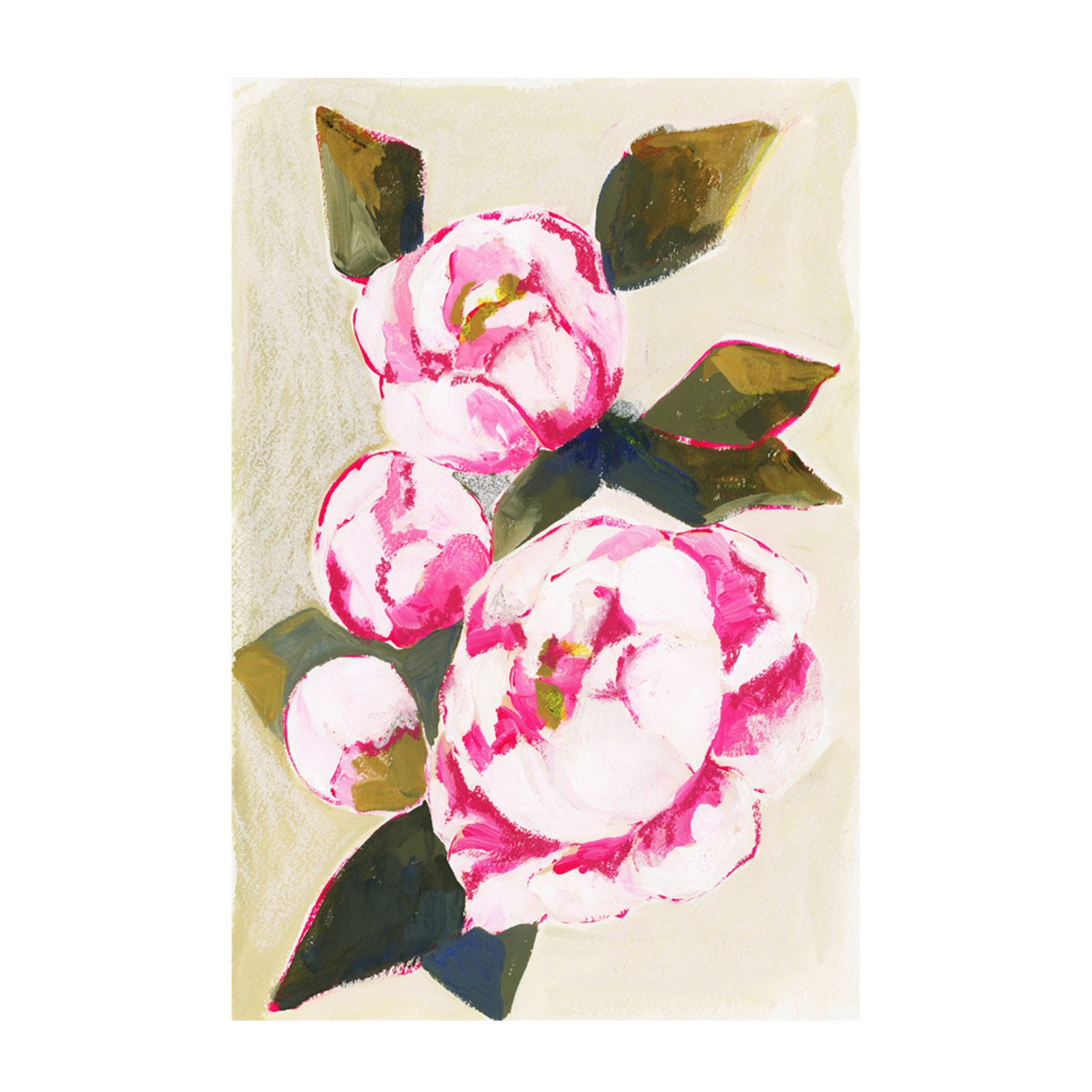 wall-art-print-canvas-poster-framed-Whimsical Peonies , By Lucrecia Caporale-1