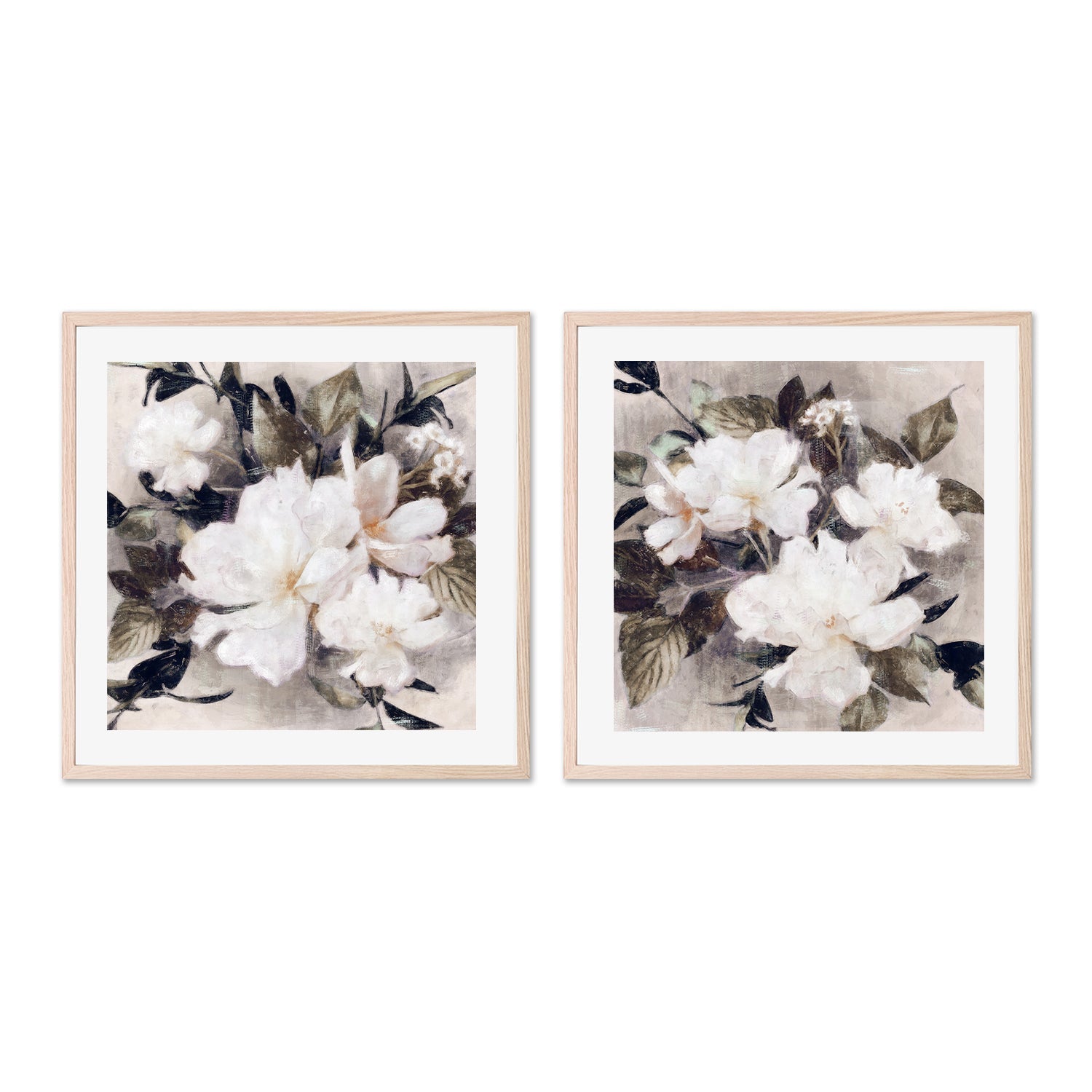 wall-art-print-canvas-poster-framed-Whisper Blooms, Style A & B, Set of 2 , By Nina Blue-6