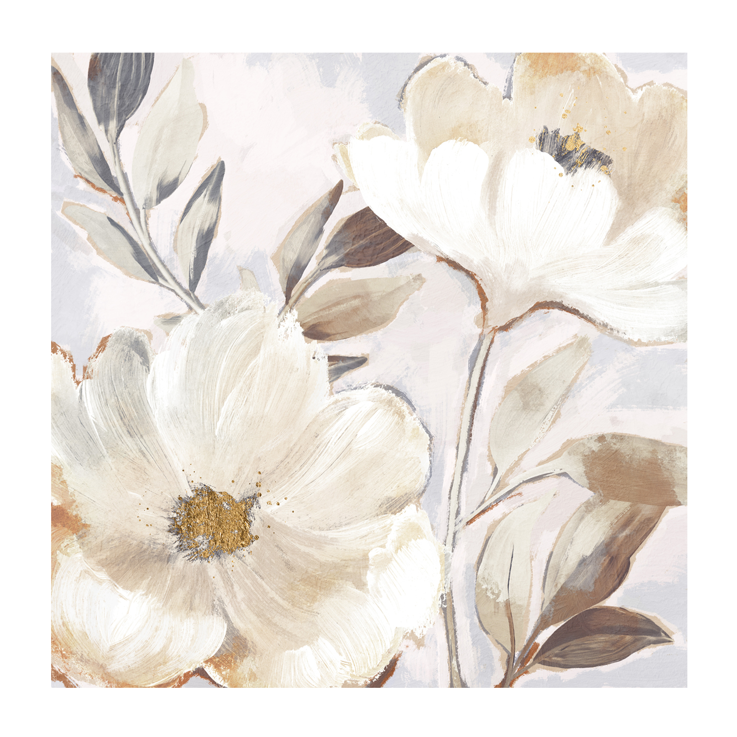 wall-art-print-canvas-poster-framed-Whisper White Florals, Style A , By Nina Blue-1