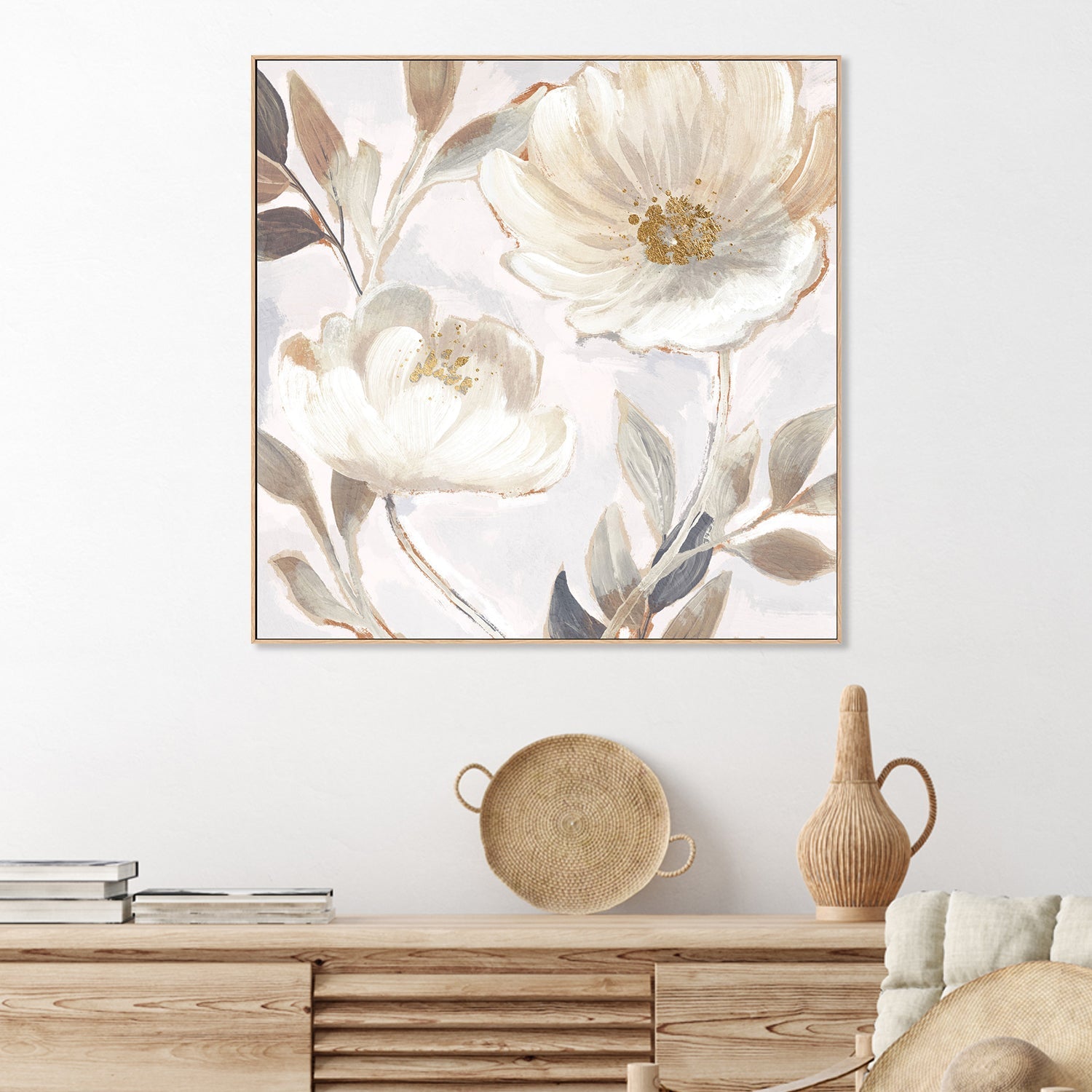 wall-art-print-canvas-poster-framed-Whisper White Florals, Style B , By Nina Blue-2