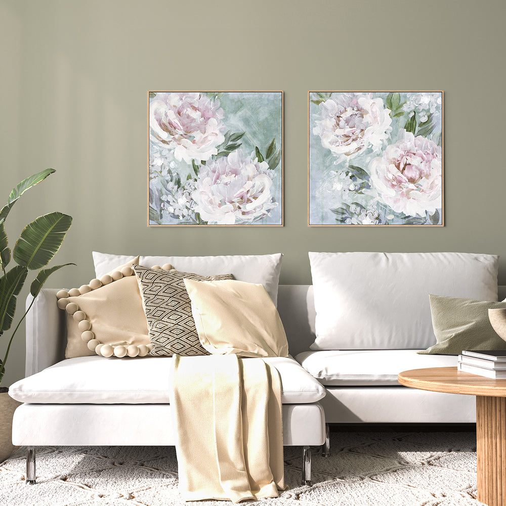 wall-art-print-canvas-poster-framed-Whispering Peonies, Style A & B, Set Of 2 , By Nina Blue-7