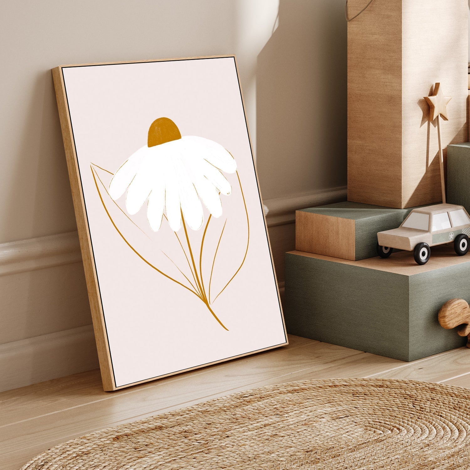 wall-art-print-canvas-poster-framed-White Daisyjpg , By Menina Lisboa-2