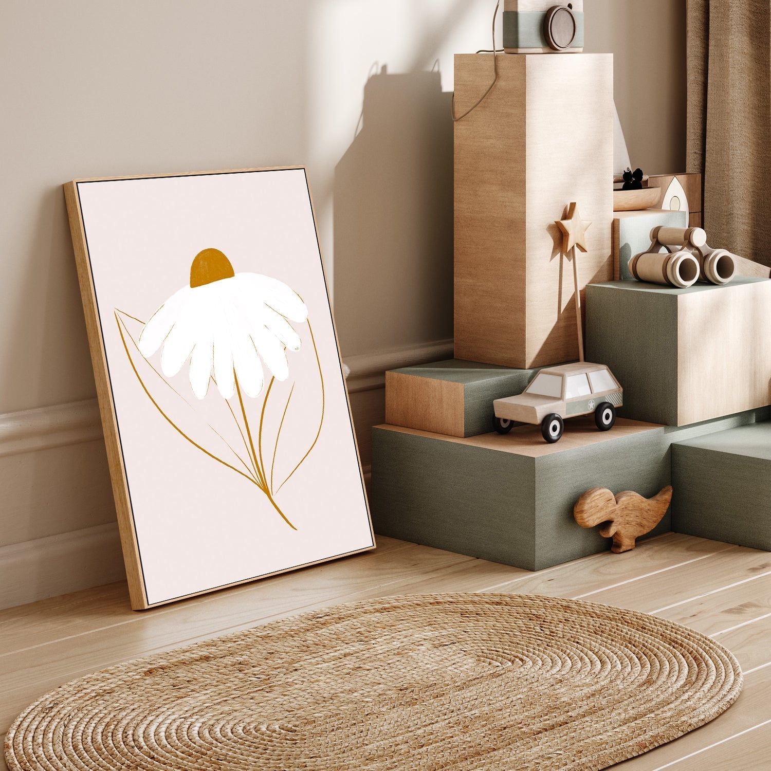 wall-art-print-canvas-poster-framed-White Daisyjpg , By Menina Lisboa-7