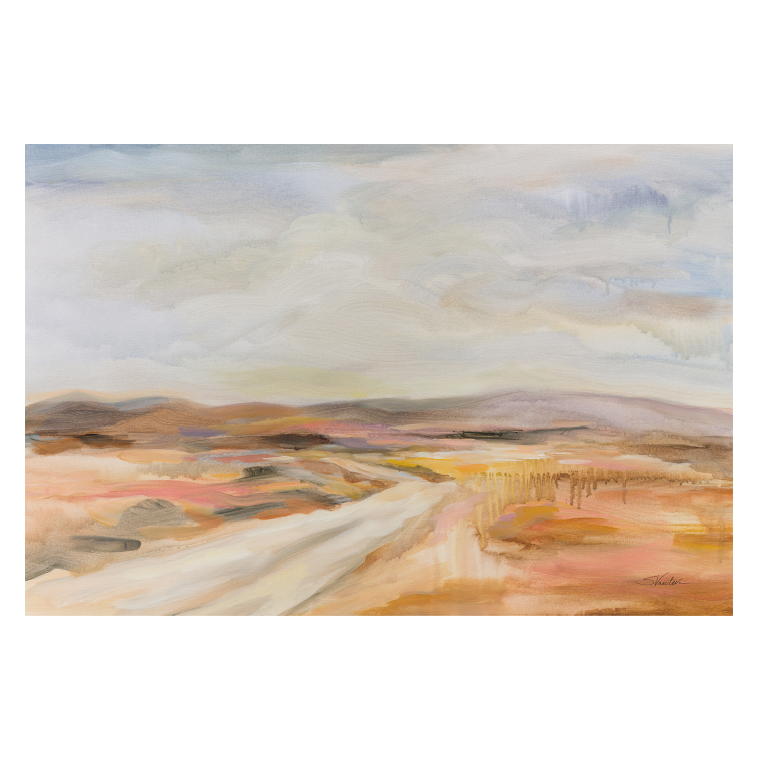 wall-art-print-canvas-poster-framed-White Desert Road , By Silvia Vassileva-1