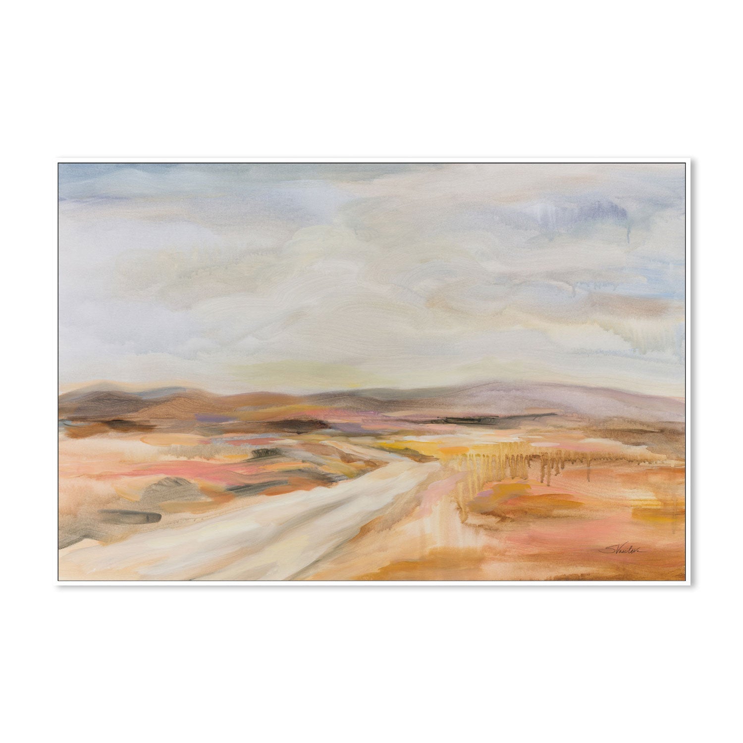 wall-art-print-canvas-poster-framed-White Desert Road , By Silvia Vassileva-5