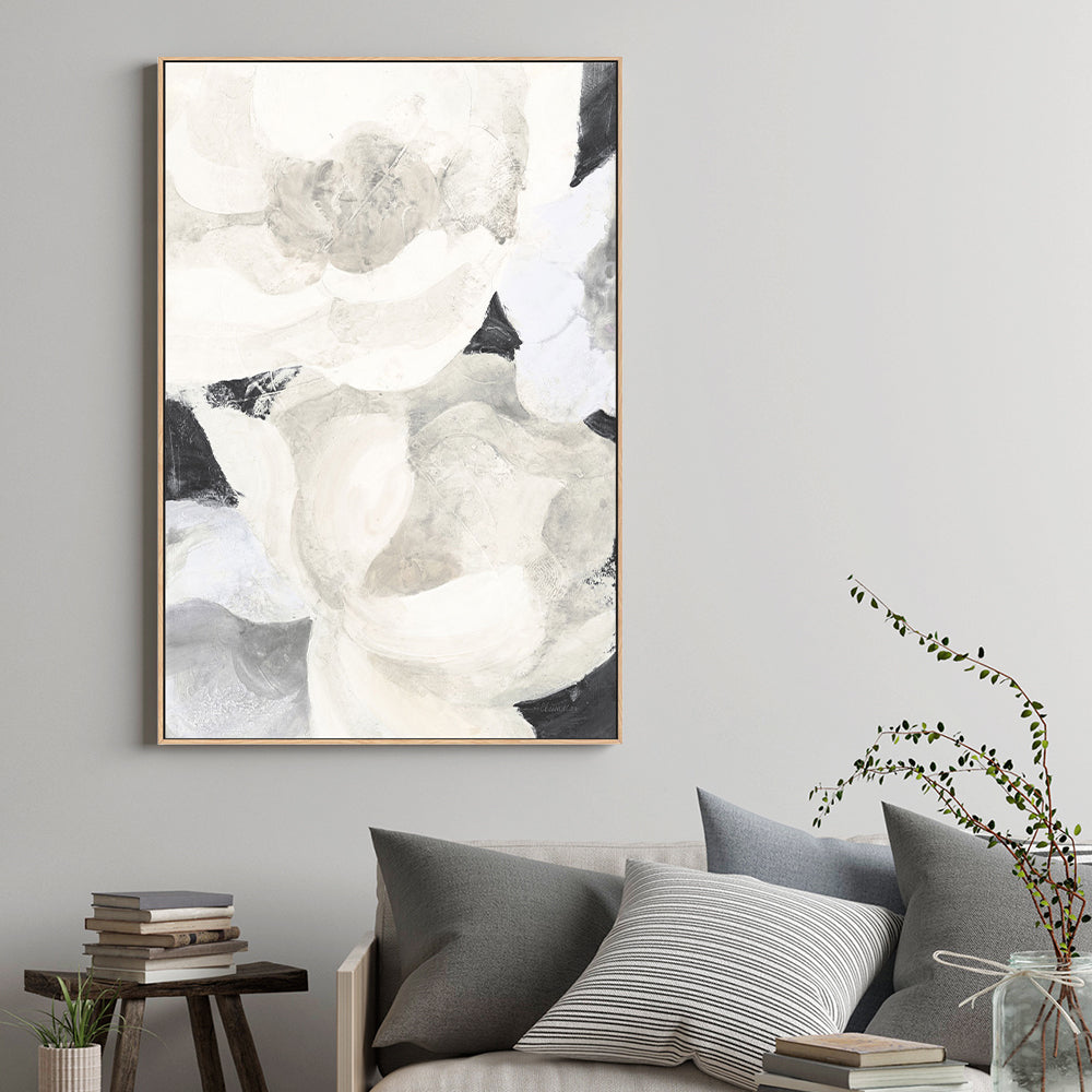 wall-art-print-canvas-poster-framed-White Flowers On Black , By Albena Hristova-7