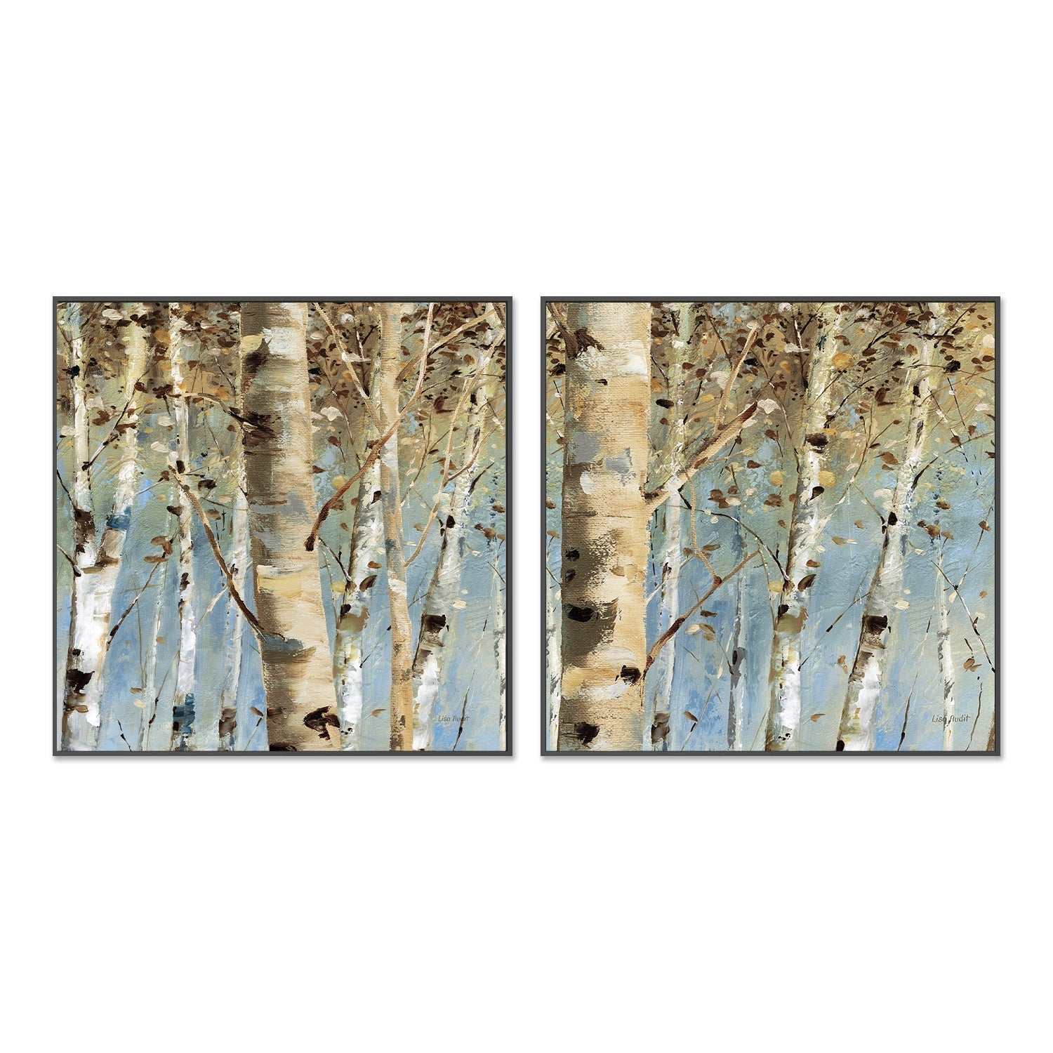 wall-art-print-canvas-poster-framed-White Forest, Style A & B, Set Of 2 , By Lisa Audit-GIOIA-WALL-ART