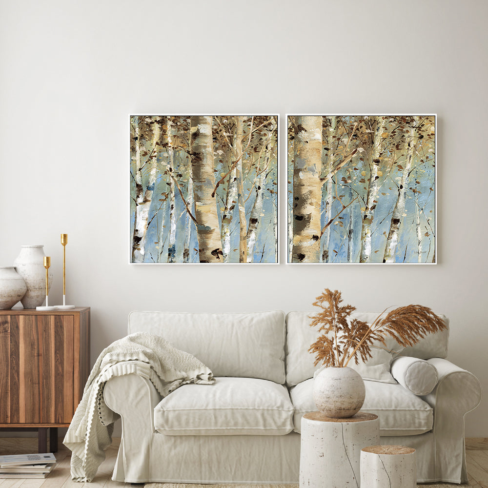 wall-art-print-canvas-poster-framed-White Forest, Style A & B, Set Of 2 , By Lisa Audit-GIOIA-WALL-ART