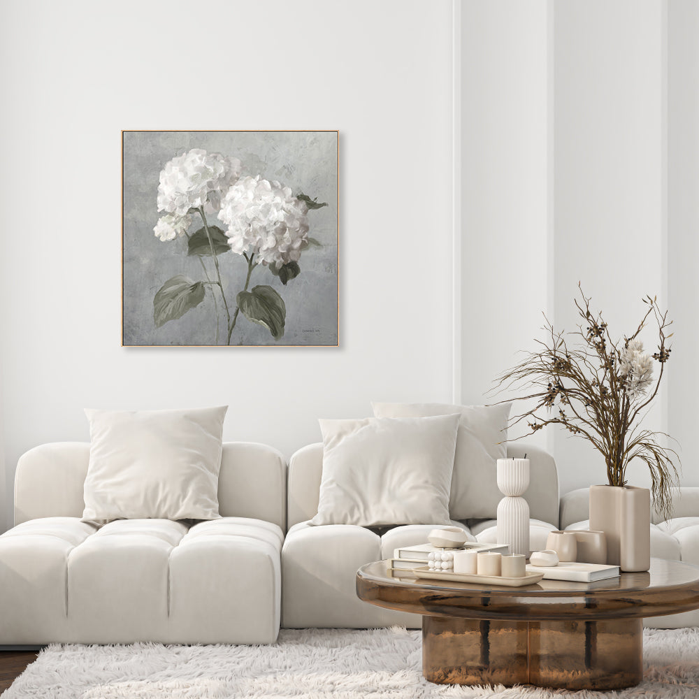 wall-art-print-canvas-poster-framed-White Hydrangeas , By Danhui Nai-7