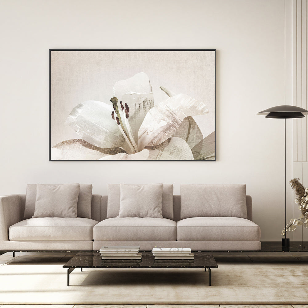 wall-art-print-canvas-poster-framed-White Lily , By Dear Musketeer Studio-GIOIA-WALL-ART