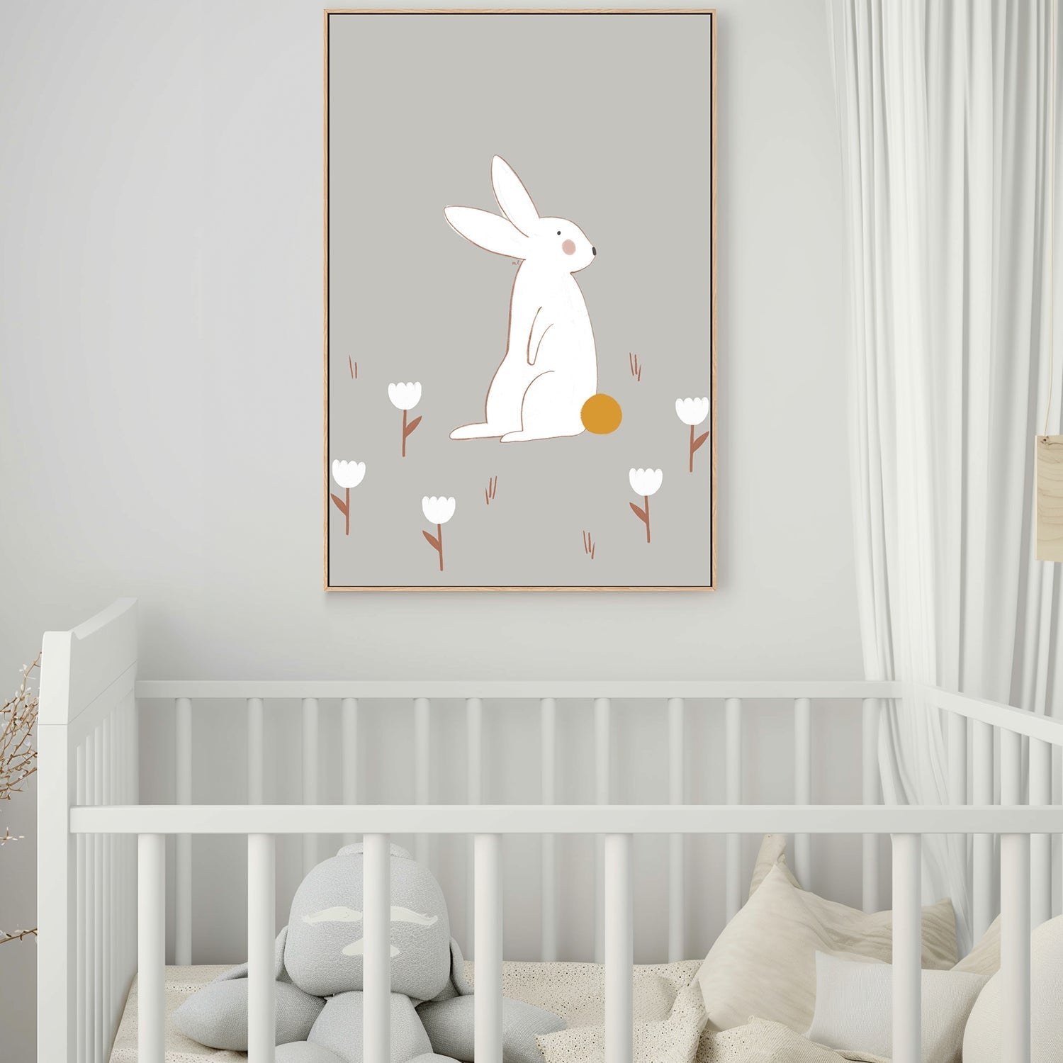 wall-art-print-canvas-poster-framed-White Little Bunny , By Menina Lisboa-2