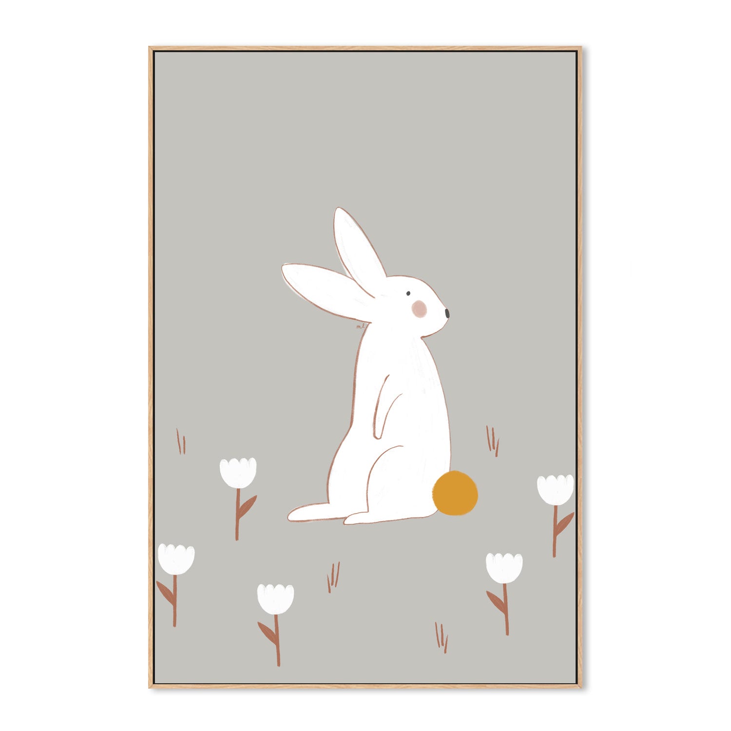 wall-art-print-canvas-poster-framed-White Little Bunny , By Menina Lisboa-4