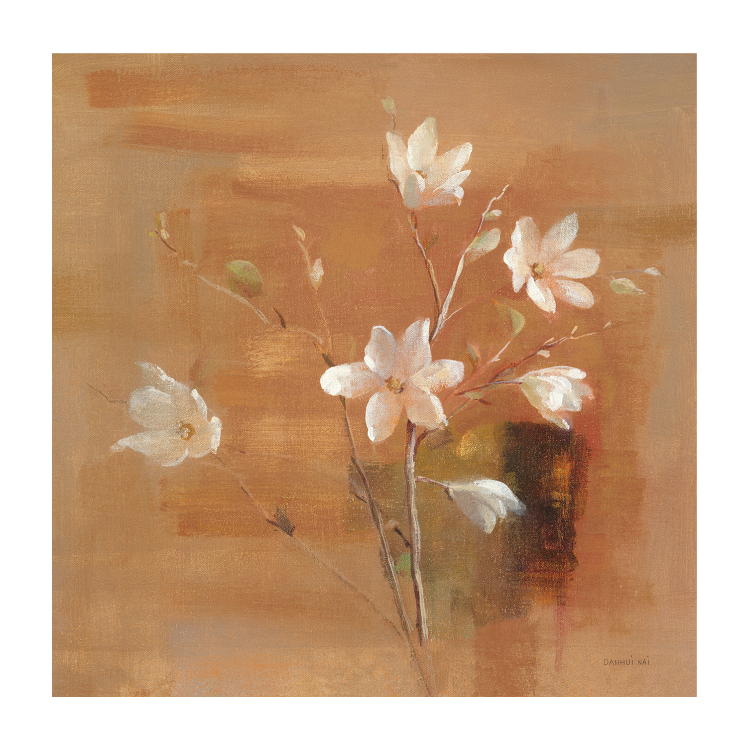 wall-art-print-canvas-poster-framed-White Magnolia , By Danhui Nai-1