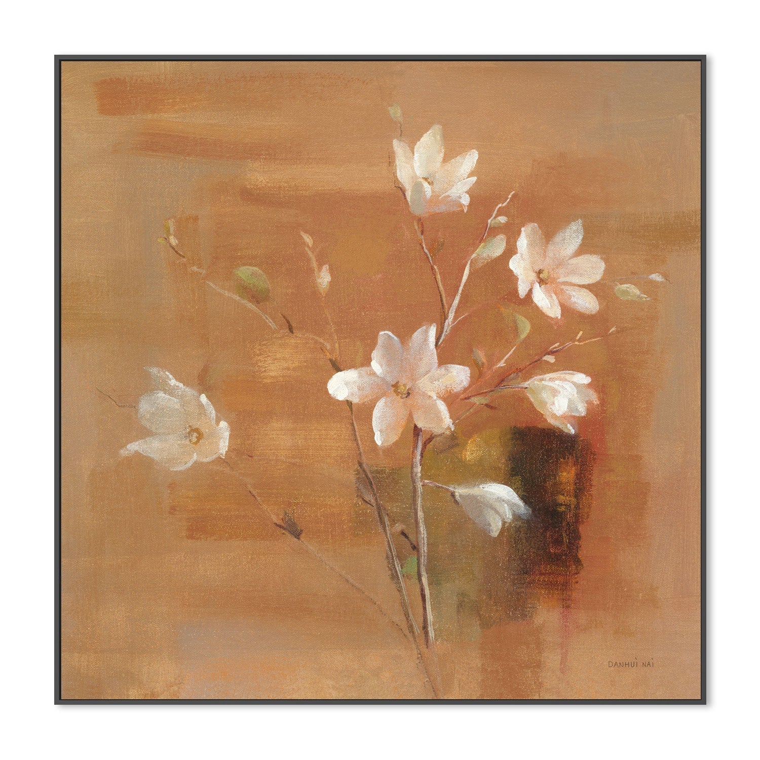 wall-art-print-canvas-poster-framed-White Magnolia , By Danhui Nai-3