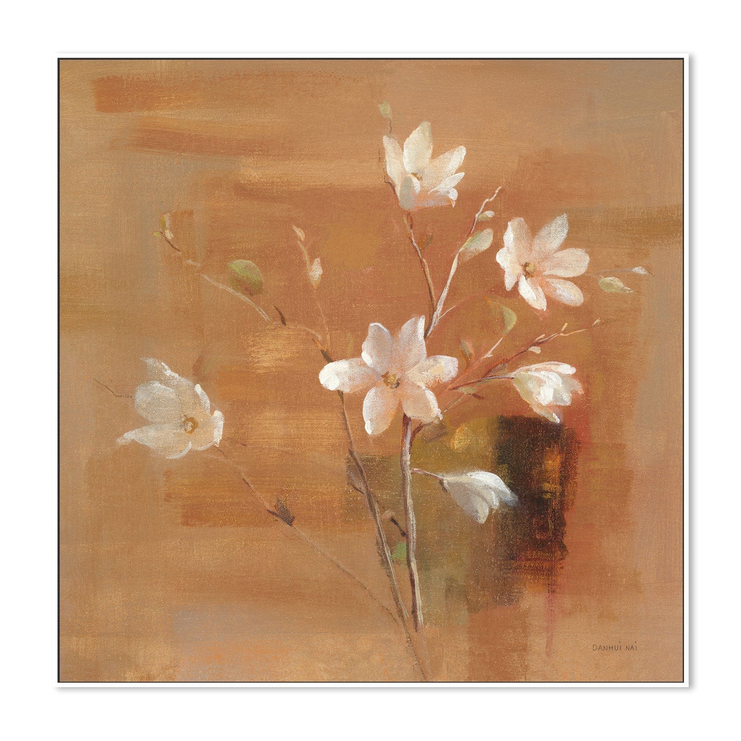 wall-art-print-canvas-poster-framed-White Magnolia , By Danhui Nai-5