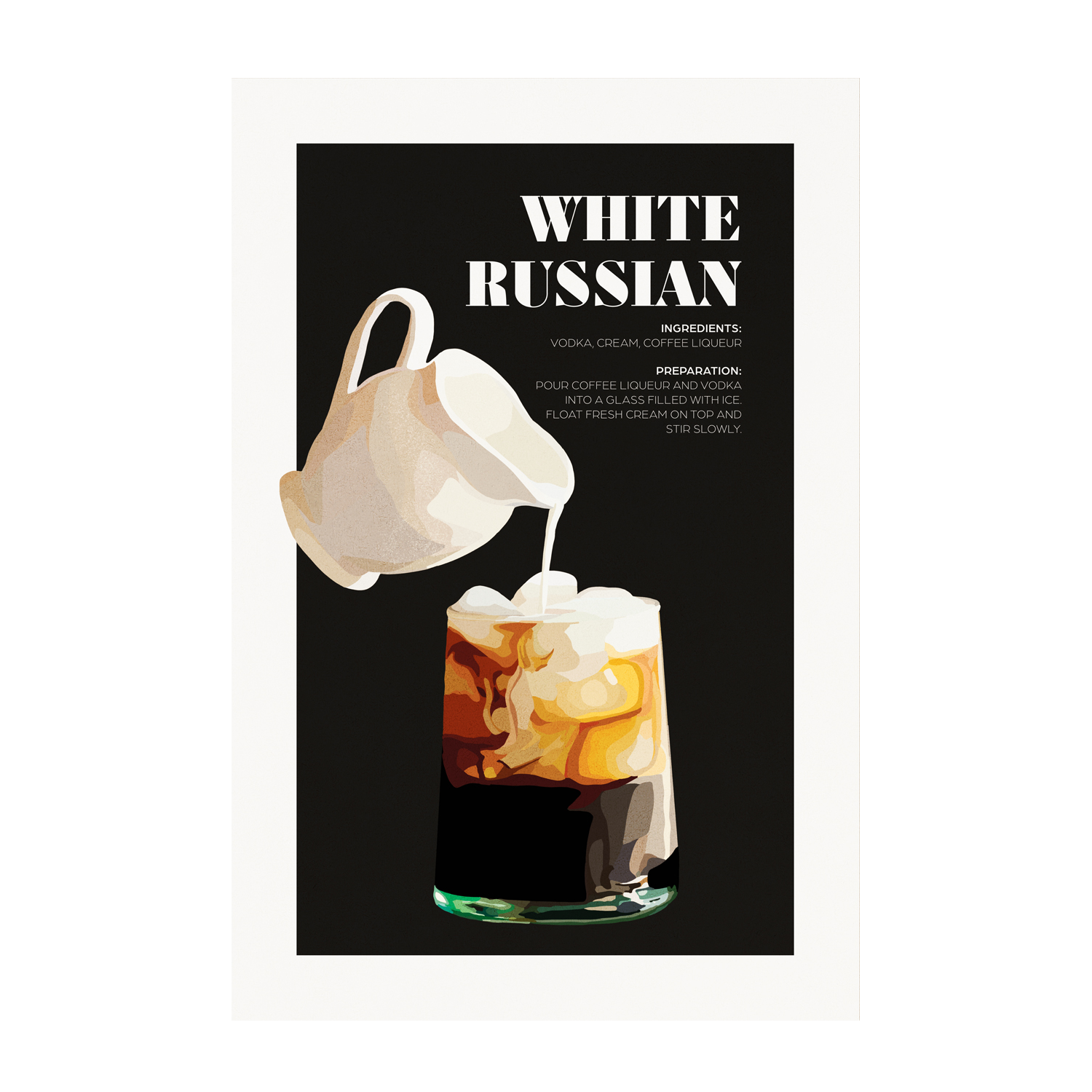 wall-art-print-canvas-poster-framed-White Russian , By Rosalyn Gray-GIOIA-WALL-ART