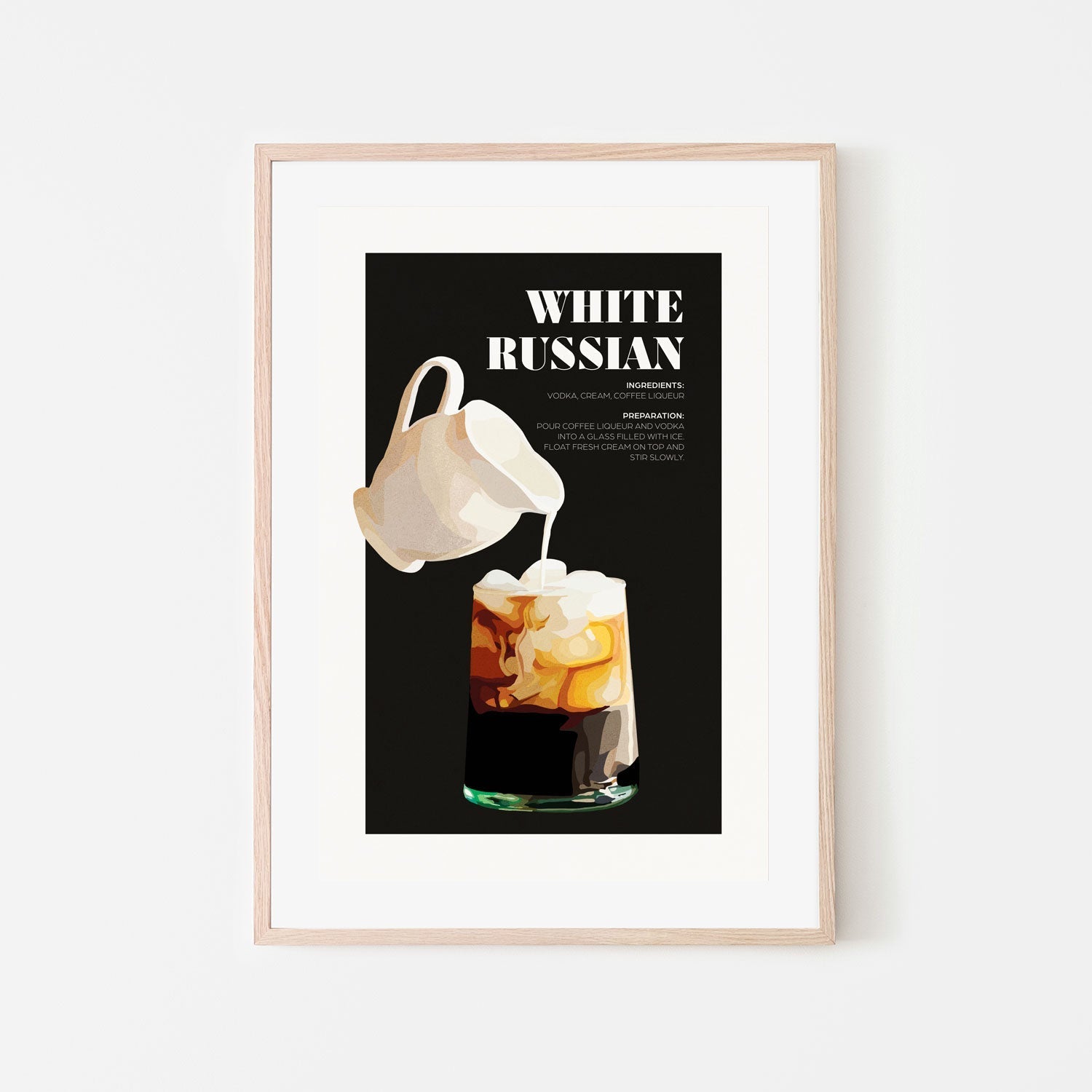 wall-art-print-canvas-poster-framed-White Russian , By Rosalyn Gray-GIOIA-WALL-ART