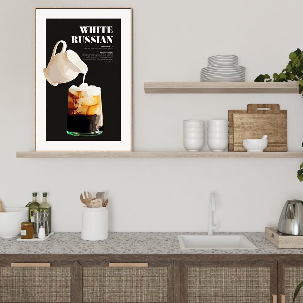 wall-art-print-canvas-poster-framed-White Russian , By Rosalyn Gray-GIOIA-WALL-ART