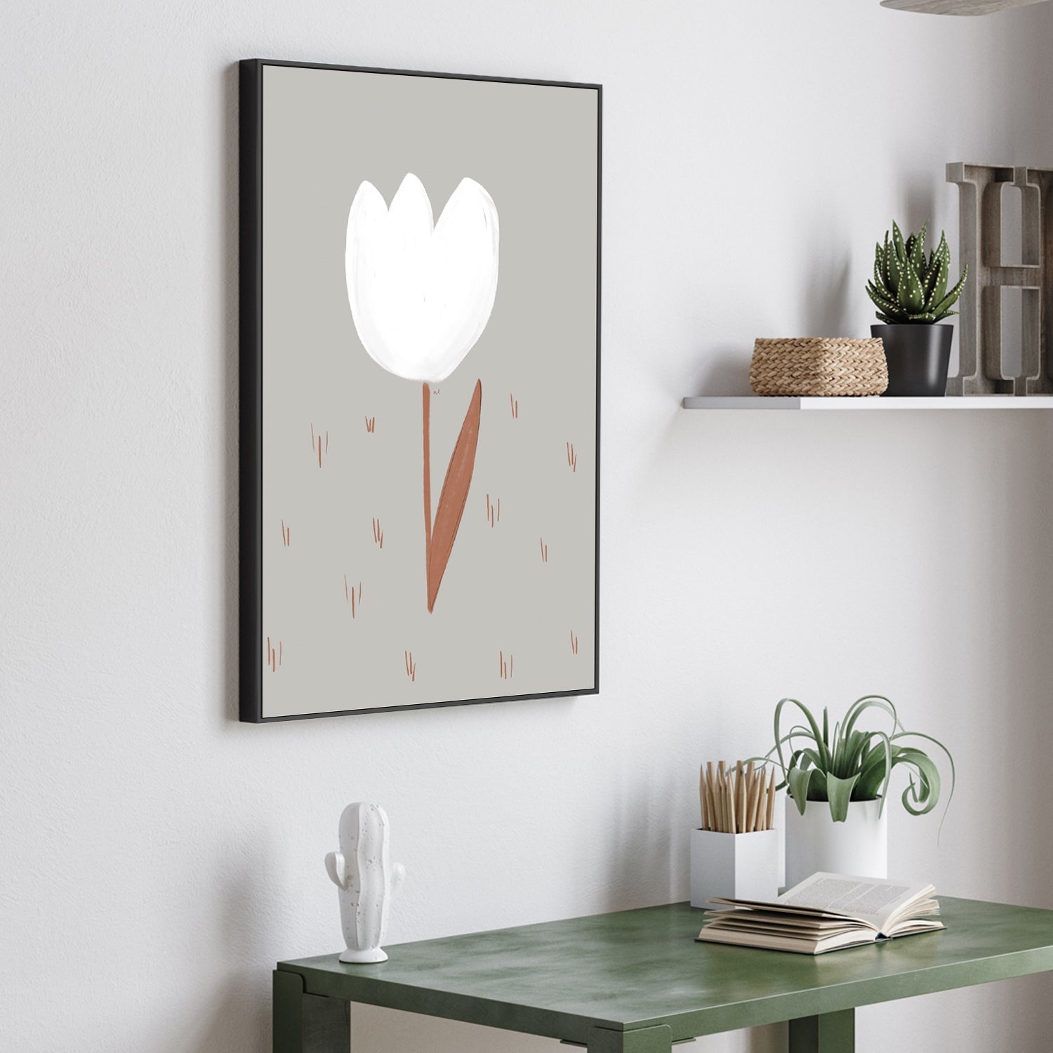 wall-art-print-canvas-poster-framed-White Tulip , By Menina Lisboa-2