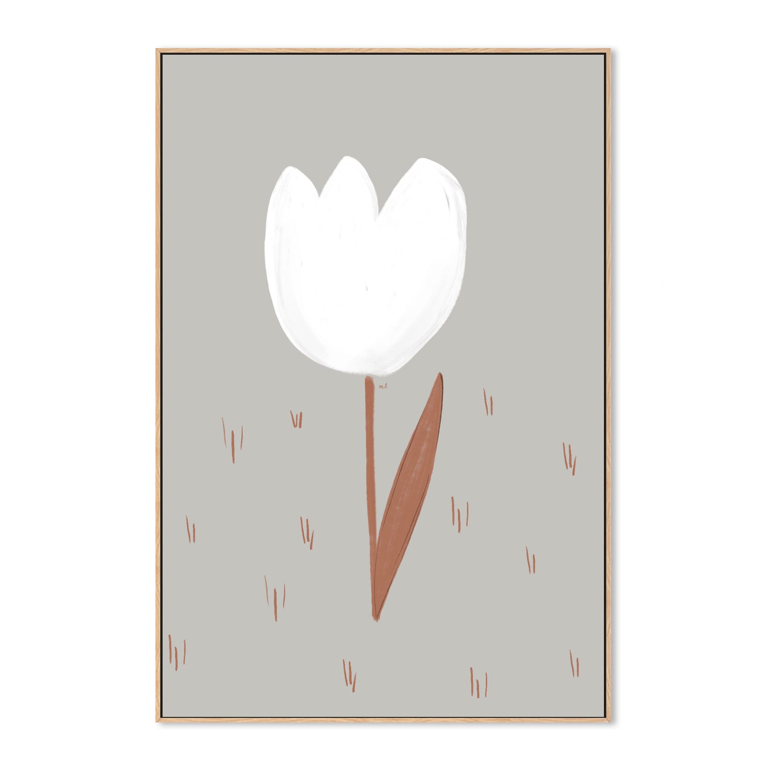 wall-art-print-canvas-poster-framed-White Tulip , By Menina Lisboa-4