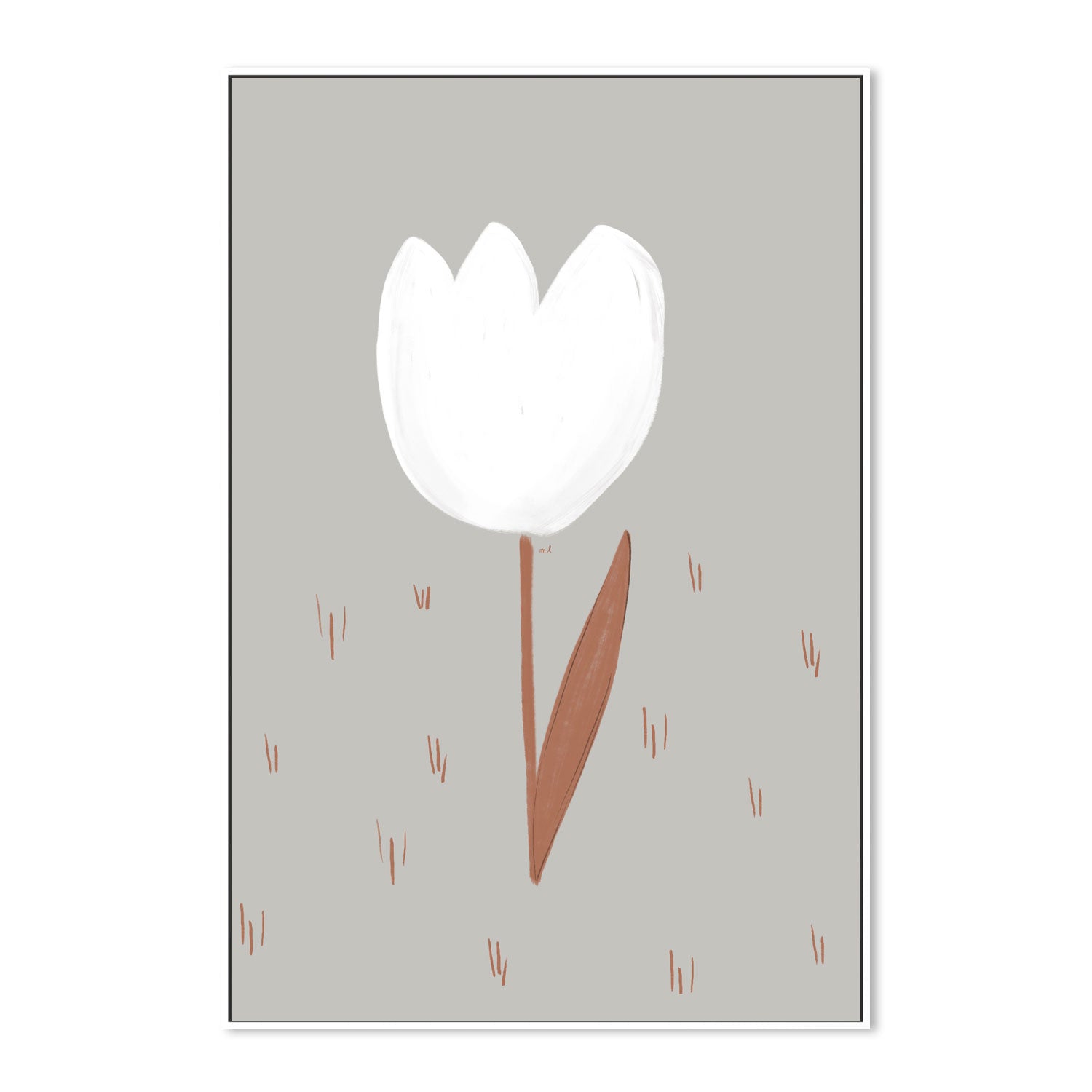 wall-art-print-canvas-poster-framed-White Tulip , By Menina Lisboa-5